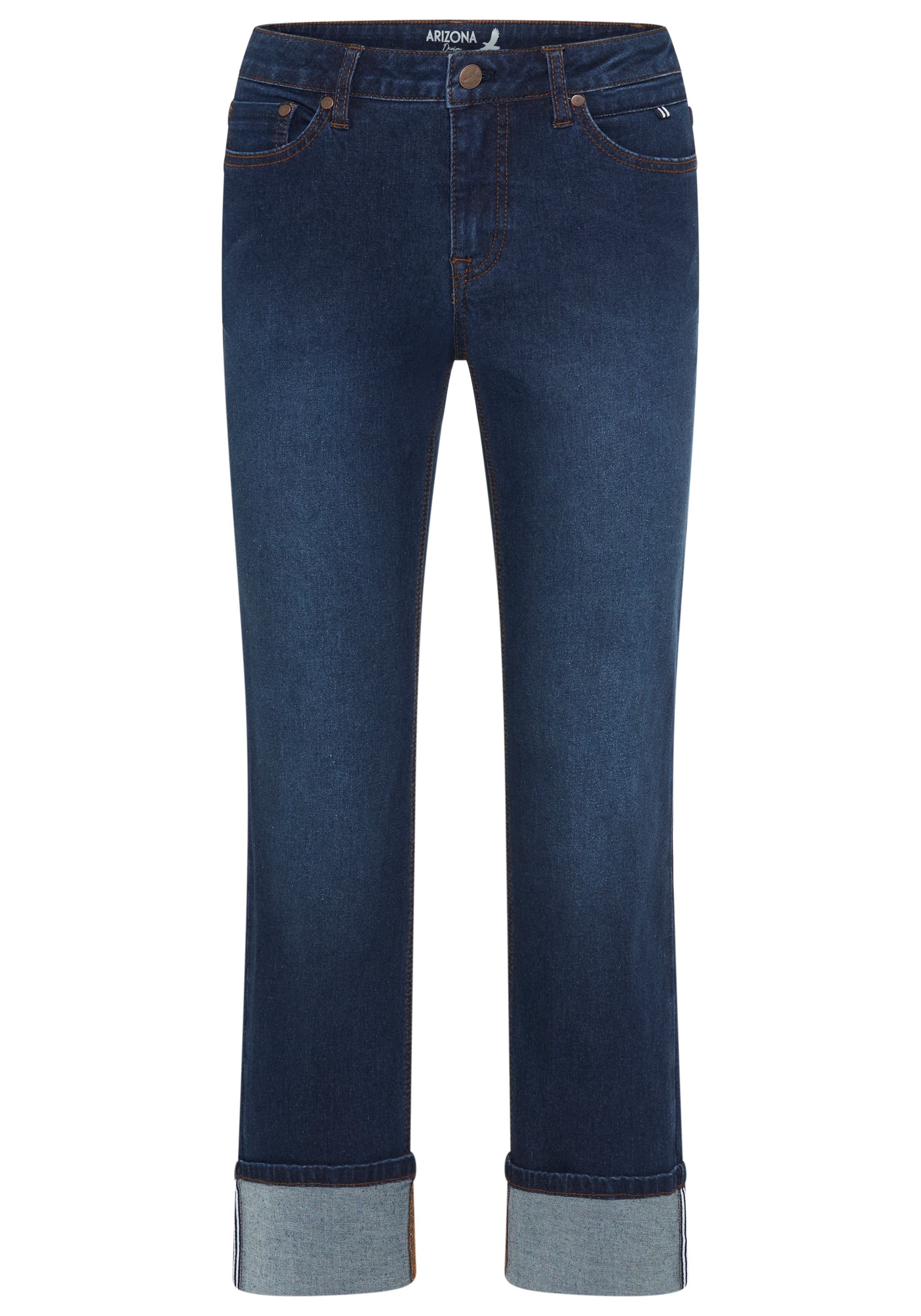Arizona Jeans droit »mit Turn-Up« coupe droite classique, coupe longue, avec bouton et fermeture éclair