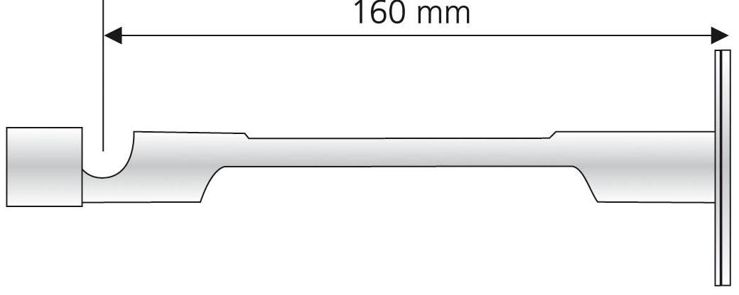 Liedeco Kombiträger für Flächenvorhangschiene und Gardinenstangen Ø 20 mm