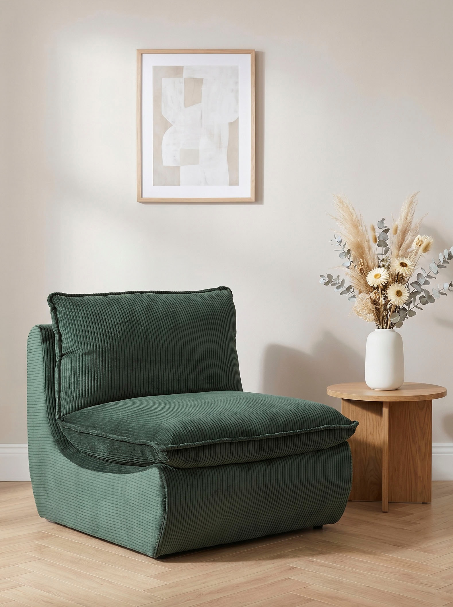 HELA Fauteuil lounge »RHODOS« 1 cuis tlg. Fauteuil; rembourré; coussin appliqué; microfibre; velours côtelé large