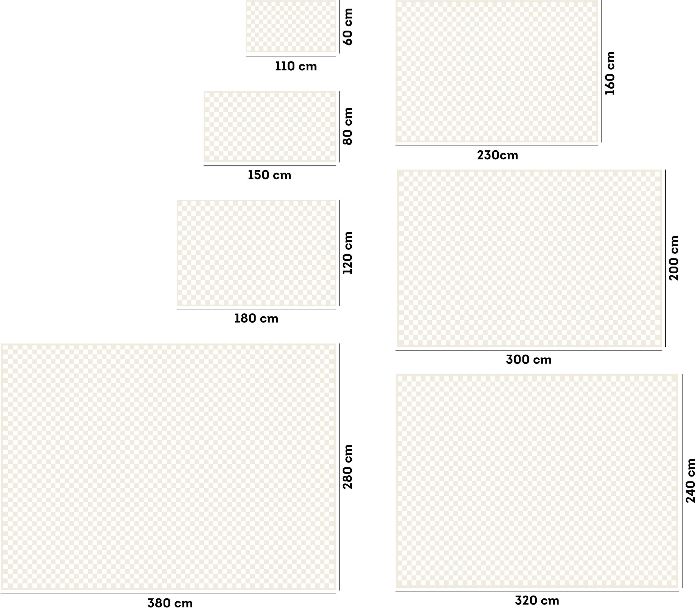 my home Teppich »Lummia, Schachbrett-Design in Hoch-Tief-Struktur« rechteckig 9 mm Höhe 3D-Effekt, softer Kurzflor, pflegeleicht, Scandi-Look