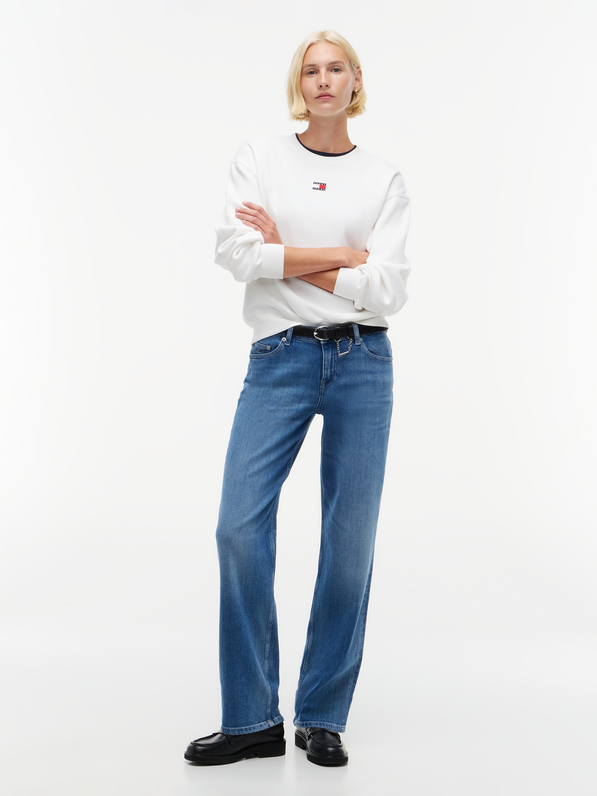 Tommy Jeans Jeans droit »SOPHIE LOW RISE STRAIGHT DJ5137« mélange de coton, coupe droite
