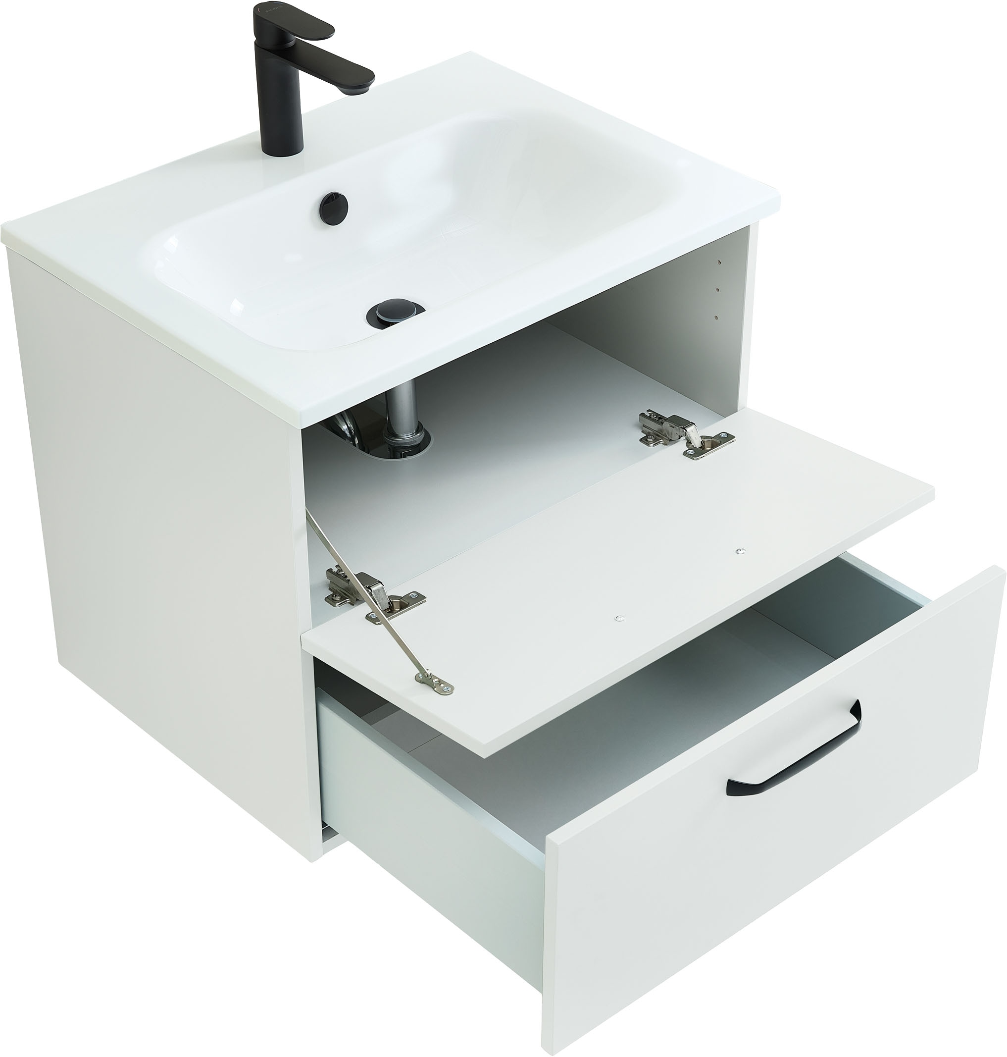 Saphir Ensemble de meubles de salle de bain »Quickset 500, Waschtischunterschrank mit Mineralmarmorwaschtisch« 2 cuis tlg.