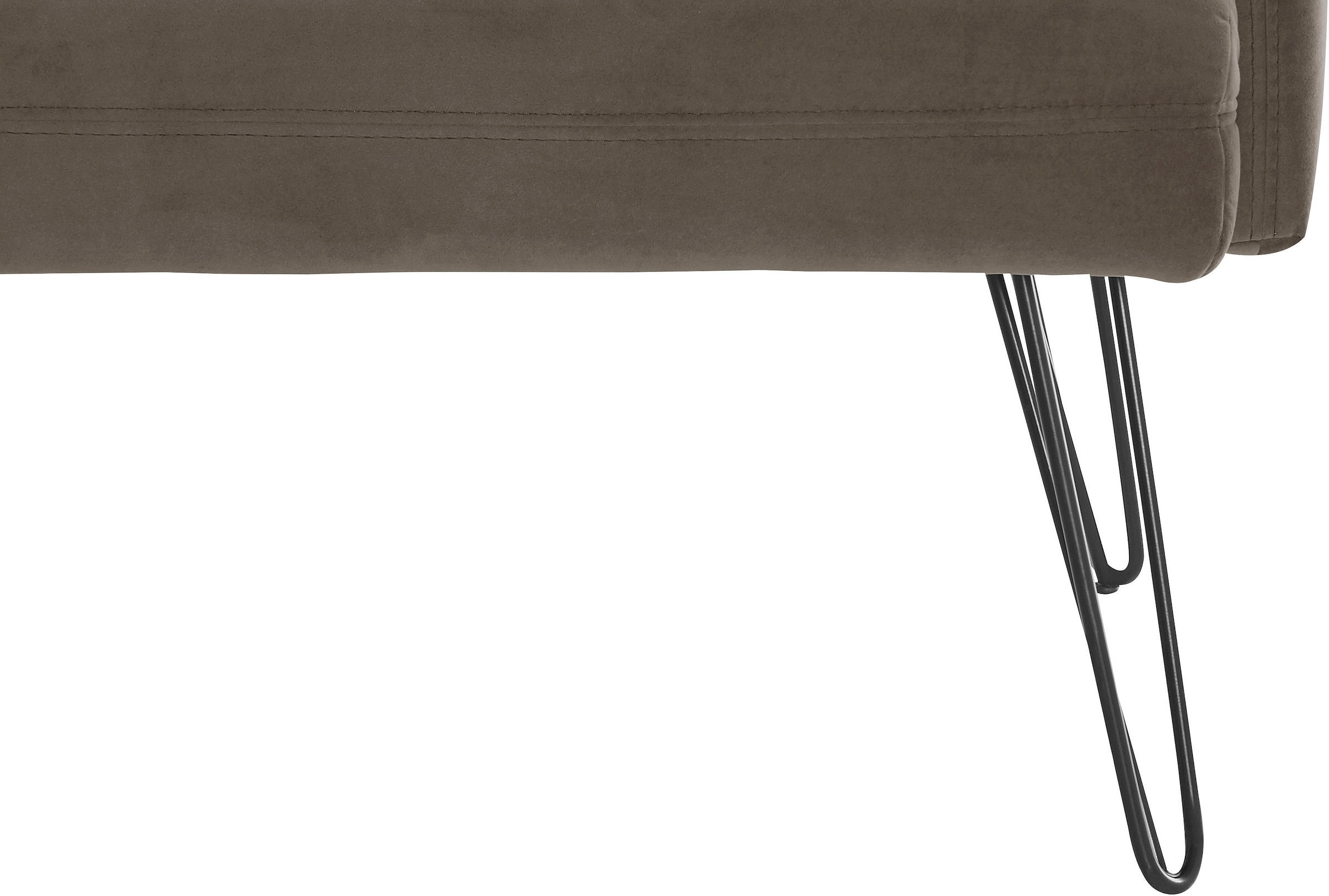 exxpo - sofa fashion Banc d'angle »Doppio, Chesterfield Optik, komfortabel und bequem, hohe Designfüsse« Frei im Raum stellbar