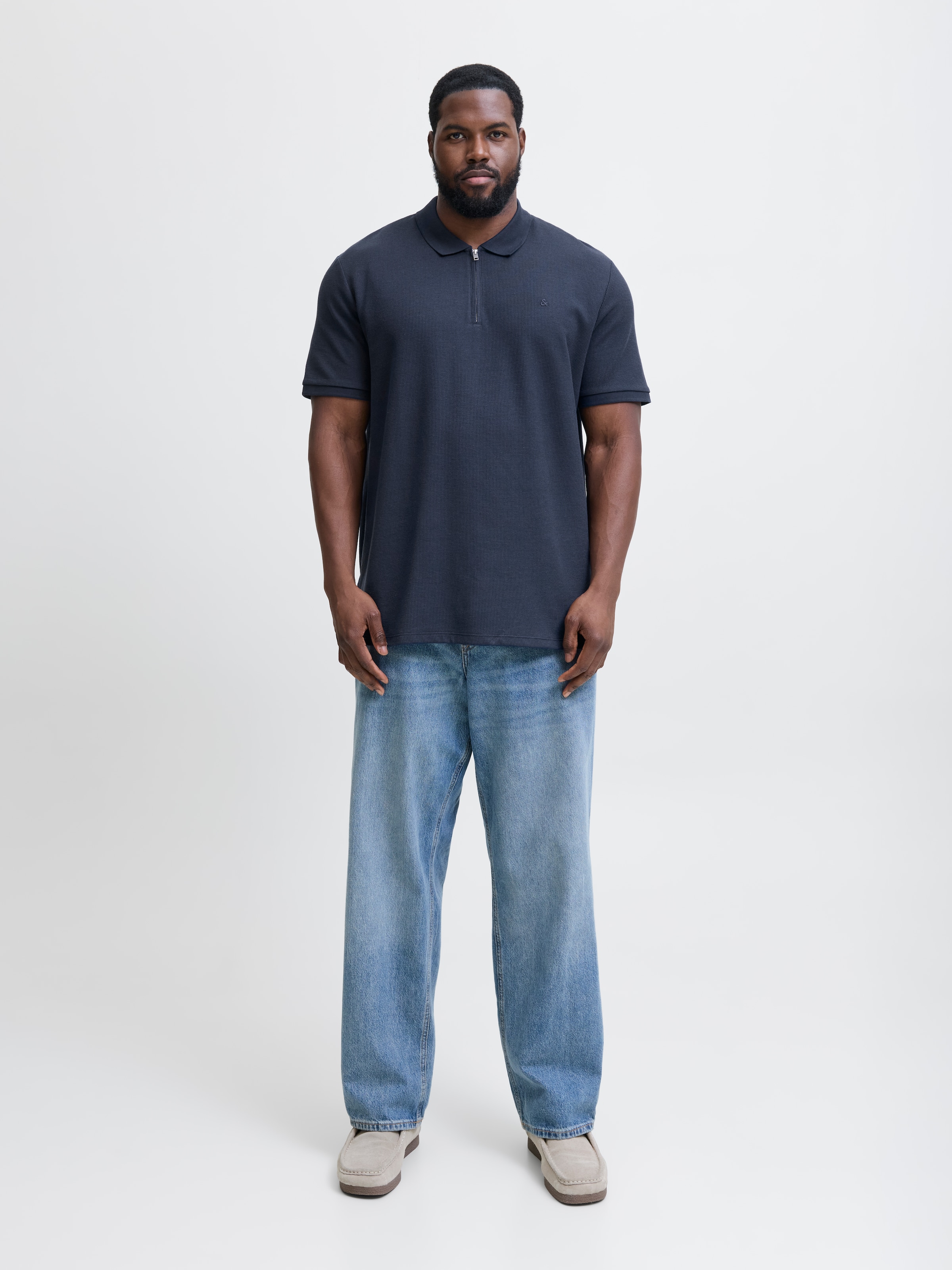 Jack & Jones PlusSize Poloshirt »JJEAUSTIN ZIP POLO SS NOOS PLS«