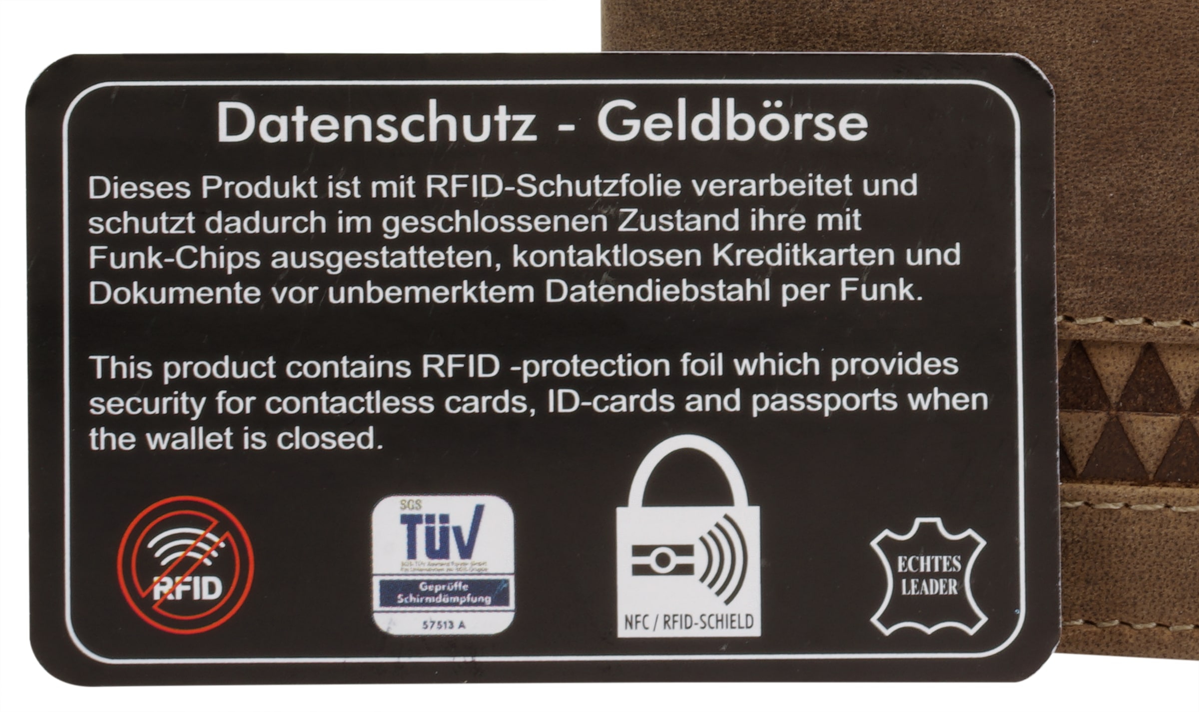 Bruno Banani Porte-monnaie echt Leder