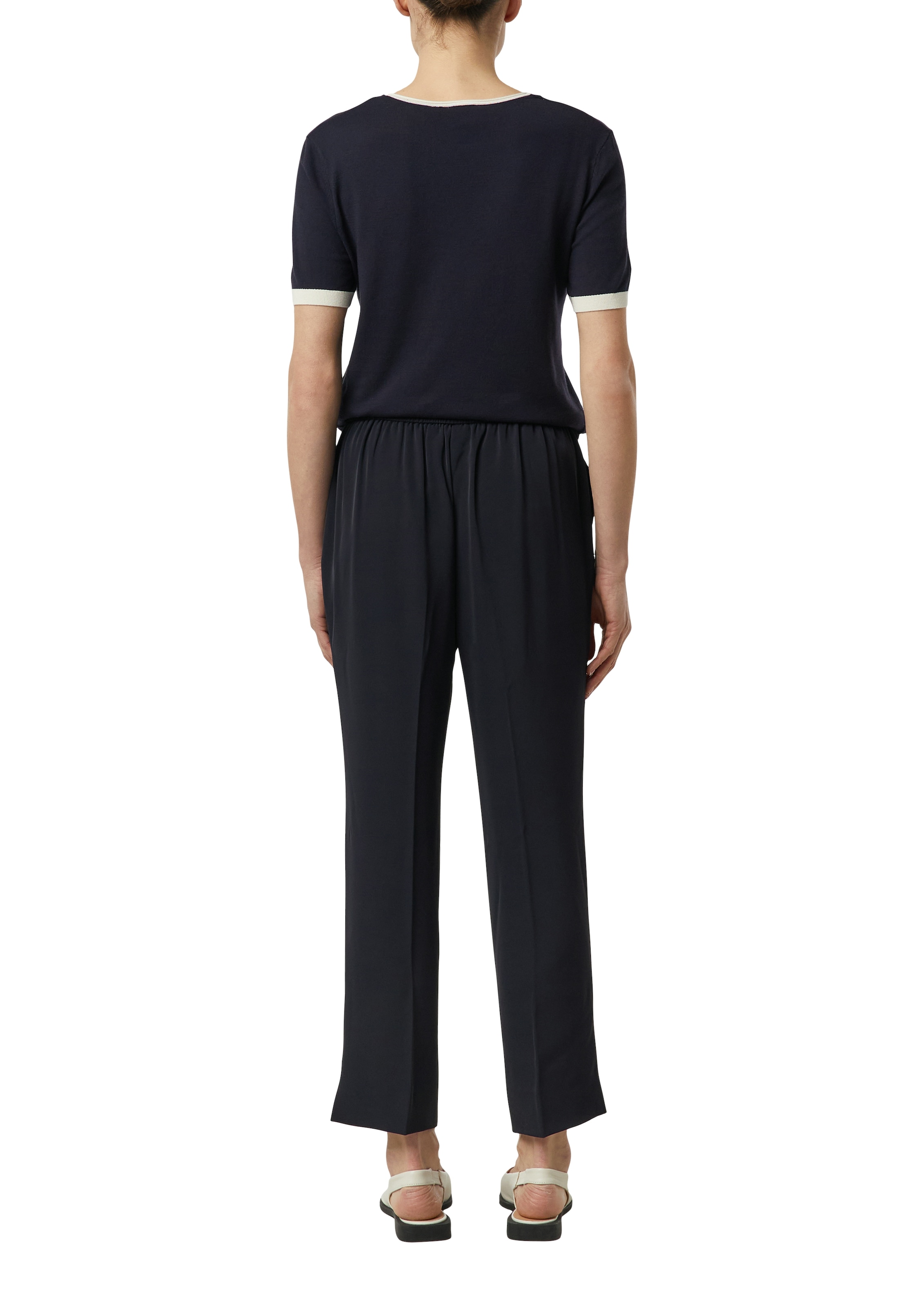 Comma Pantalon en tissu  mit Gummizug und Kordelzug