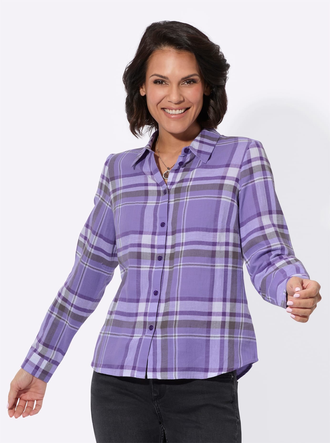 Casual Looks Blouse à carreaux