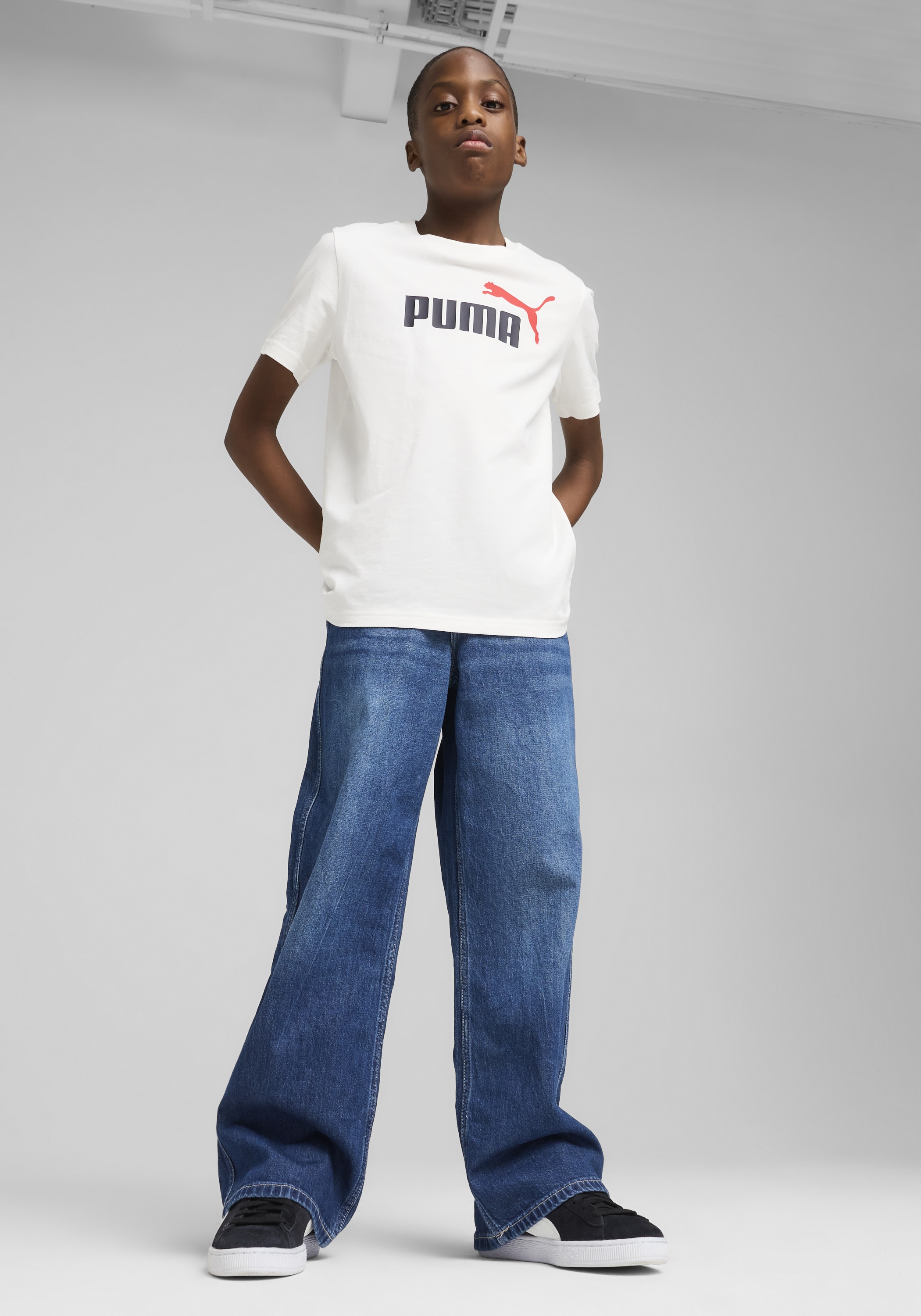 PUMA T-Shirt »ESS 2 COLOR NO1 LOGO TEE B« mit Rundhalsausschnitt, Kurzarm, ohne Kapuze