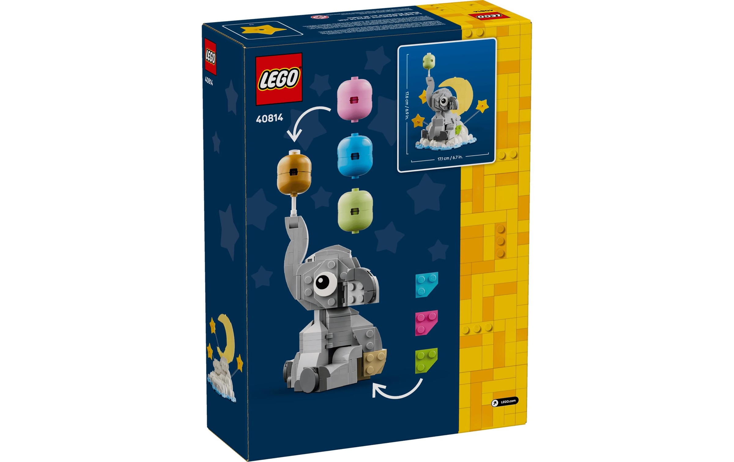 LEGO® Konstruktionsspielsteine »Schwebender Baby-Elefant (40814), LEGO Iconic« Made in Europe