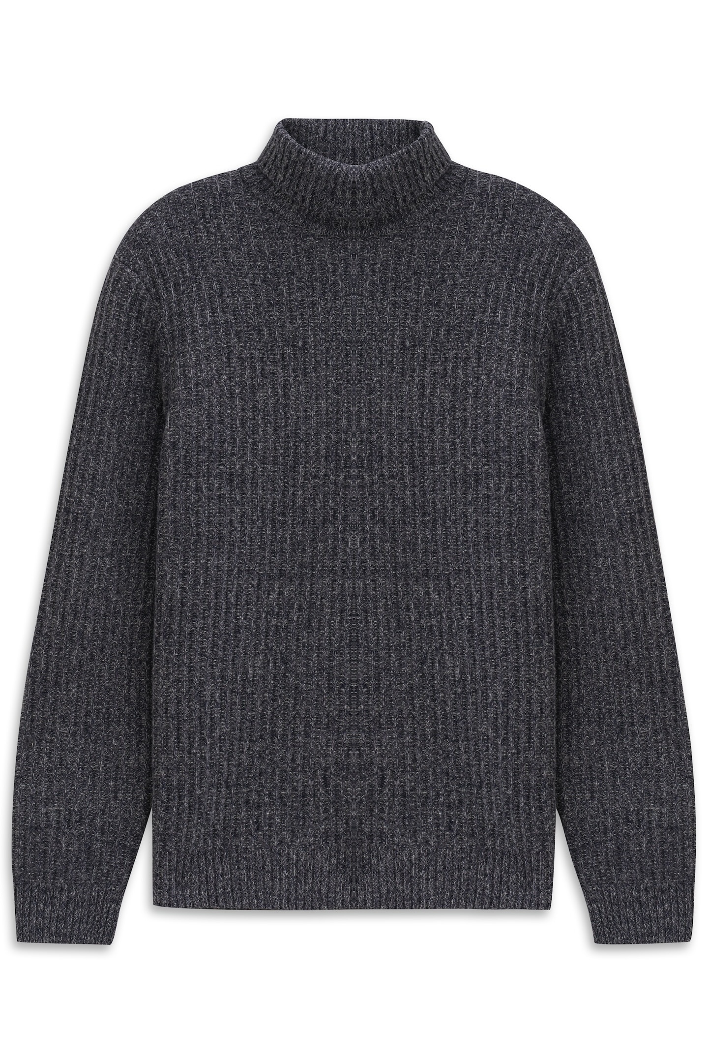 bugatti Pull à col roulé »Regular Fit« Grobstrick aus einem Wollmix