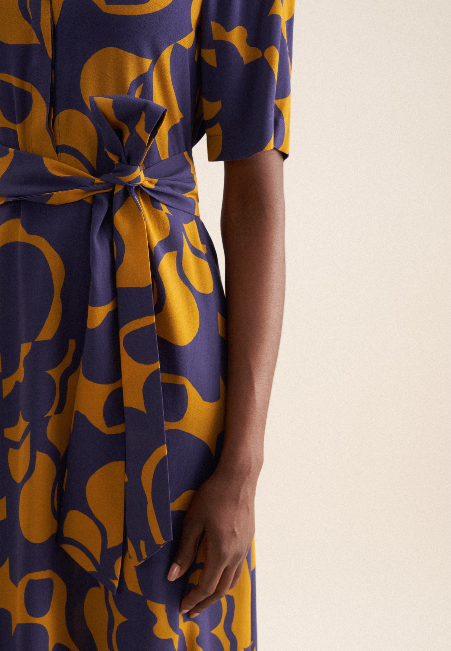 seidensticker Sommerkleid »Schwarze Rose« 1/2 Rundhals Geometrische Muster