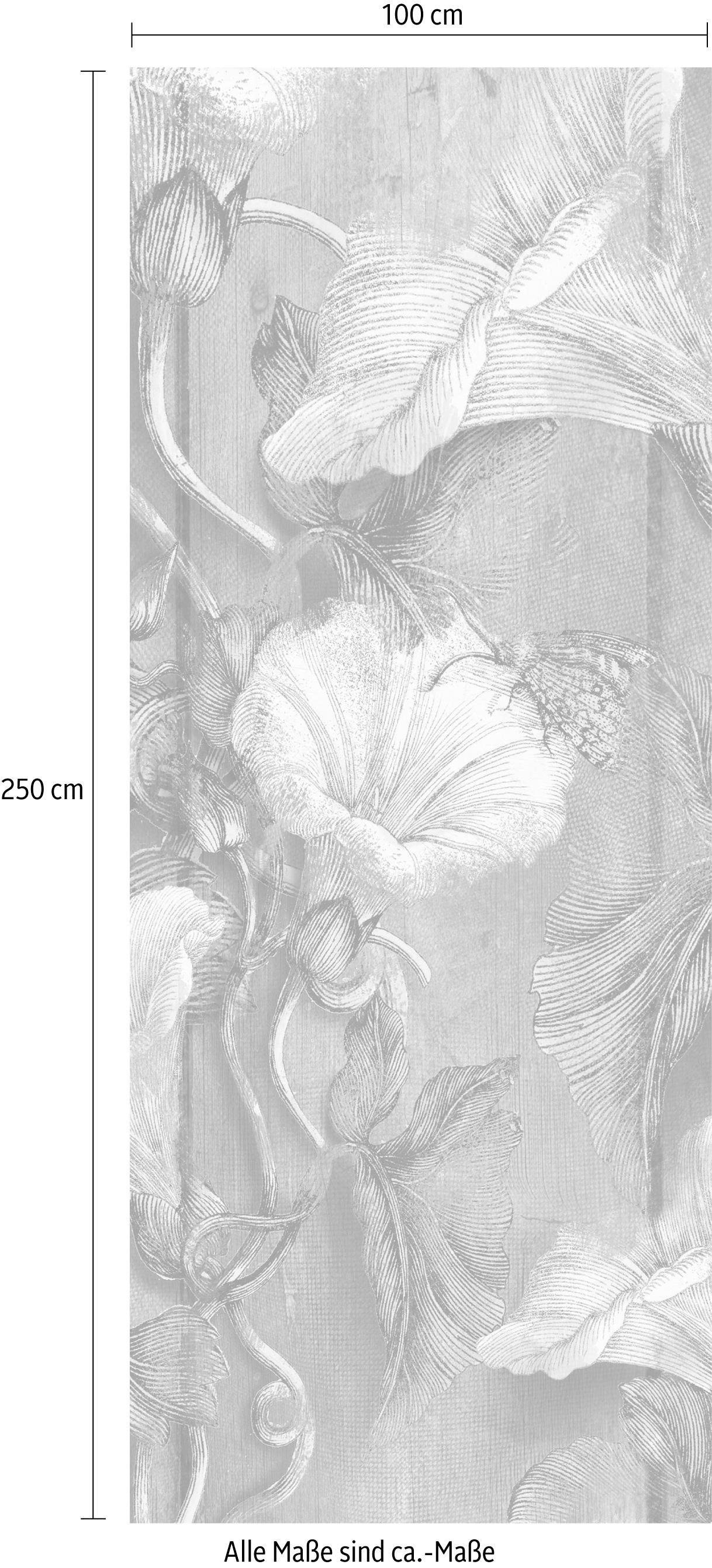 Komar Papier peint intissé »Digitaldruck Vlies -  Bloomin Panel - Grösse 100 x 250 cm« imprimé Wohnzimmer, Schlafzimmer