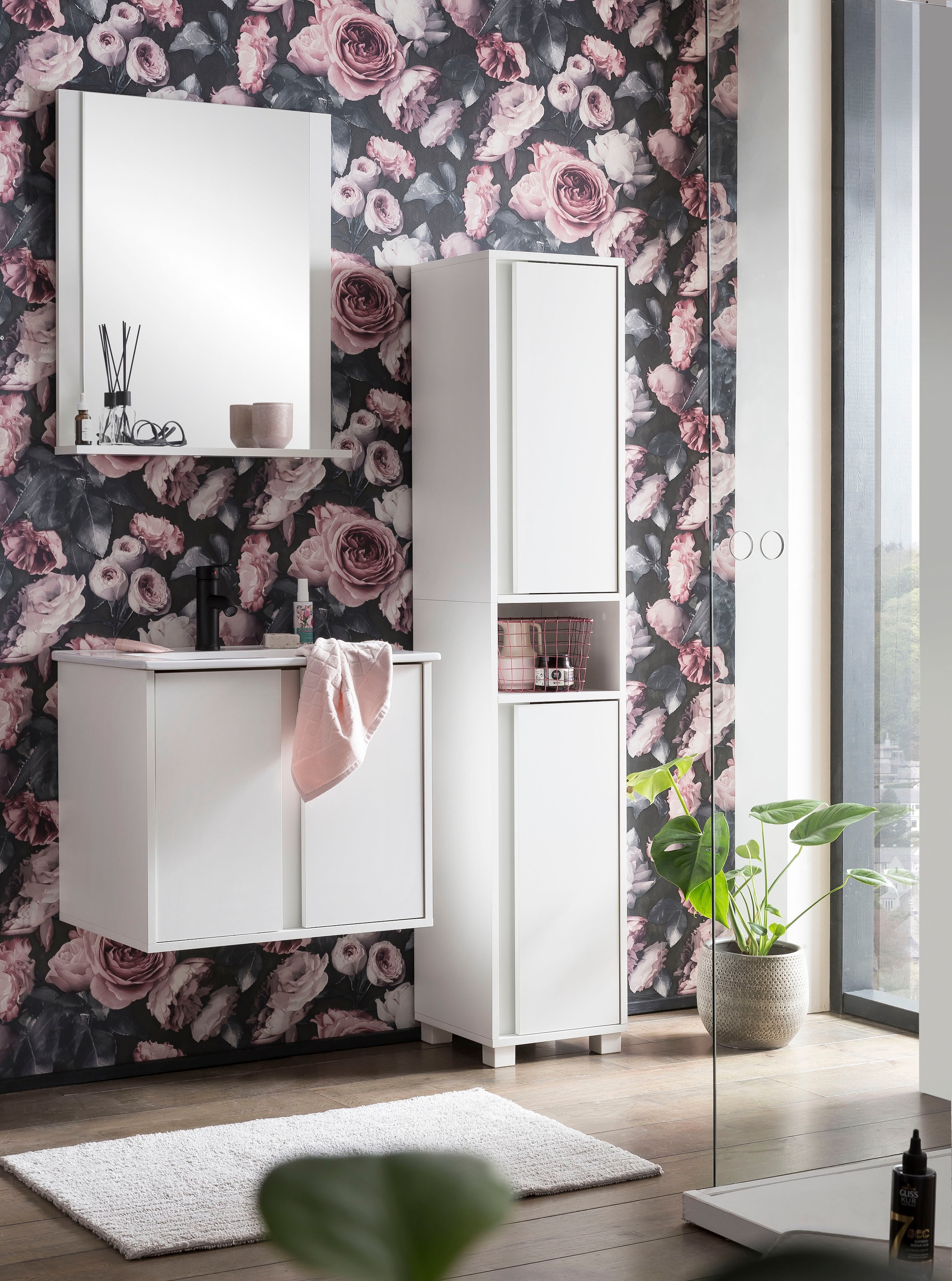 welltime Hochschrank »Dex« Badmöbel, Breite 32cm