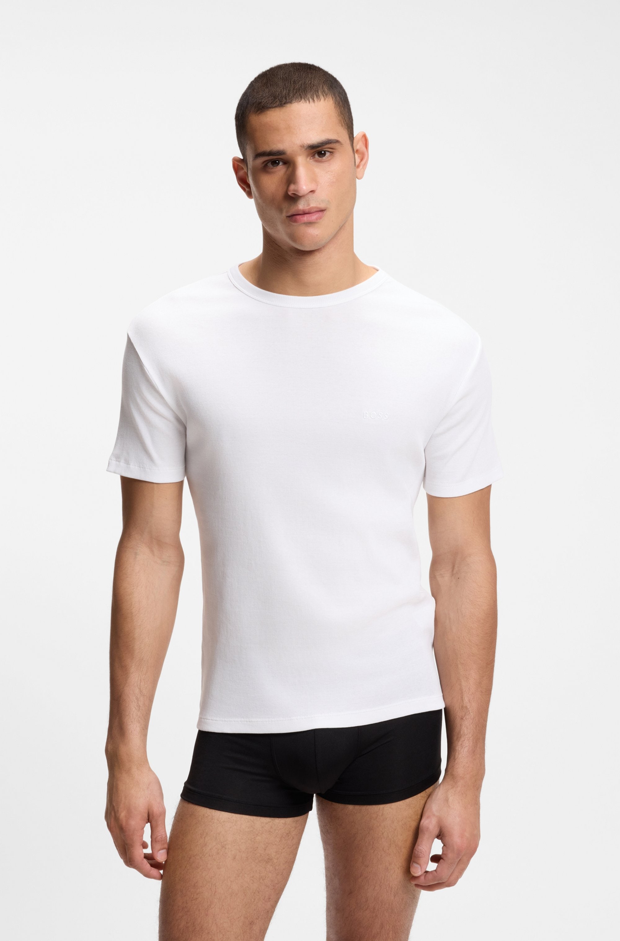 BOSS T-Shirt Ton in Ton Stickerei