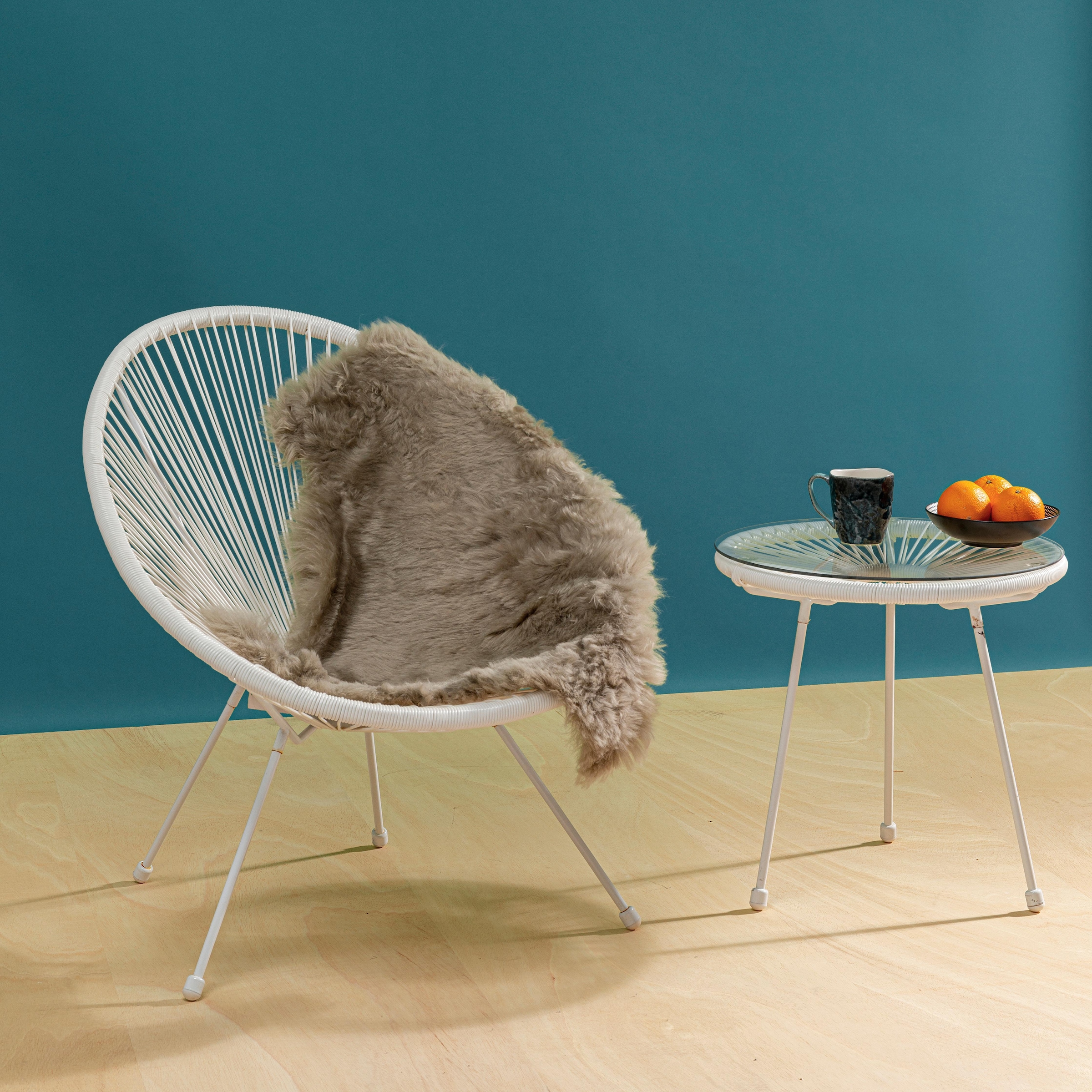 Kare Design Tapis »Lammfell Heidi 65x85cm« Forme de motif 4 mm Höhe blanc ou gris