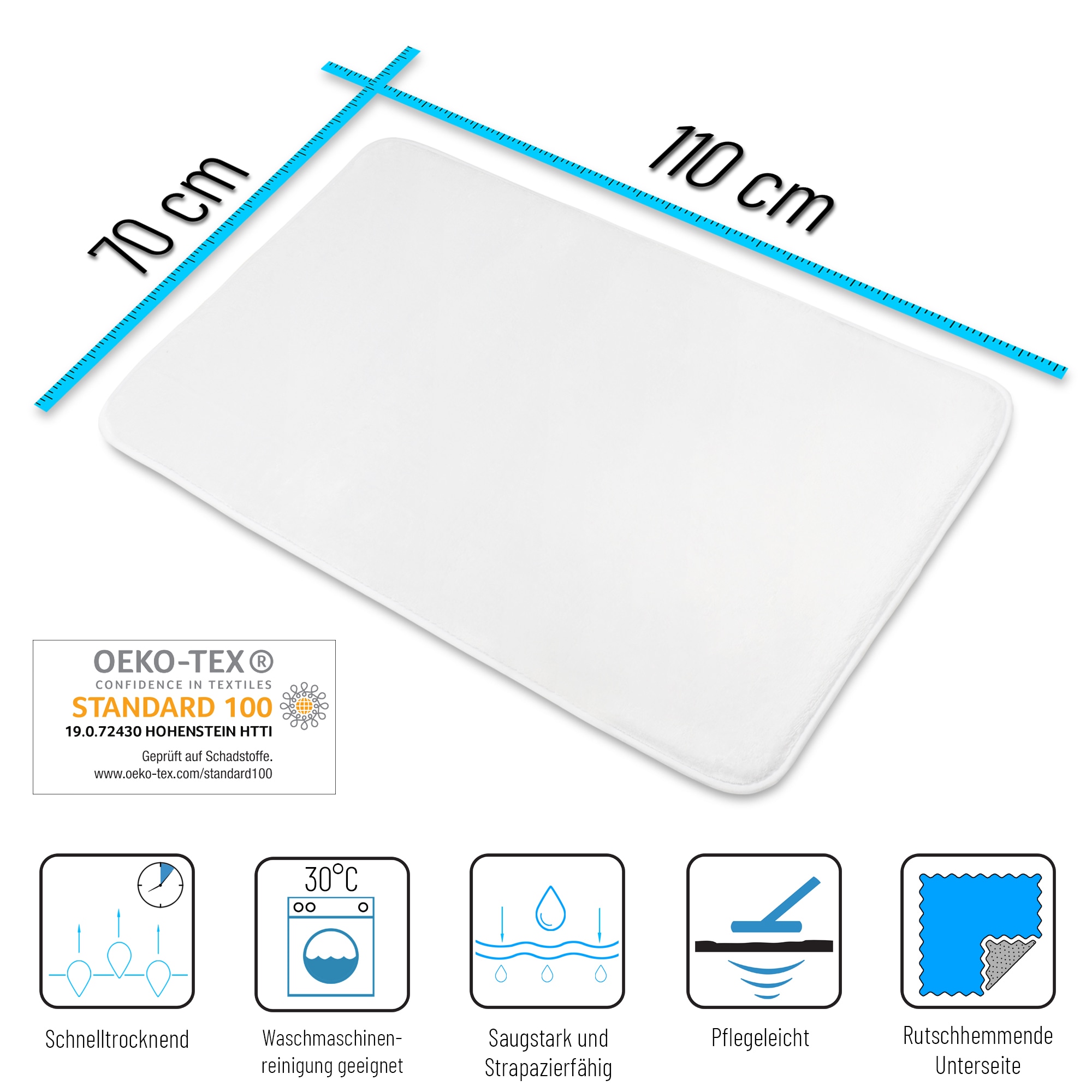 Sanilo Schaum-Badematte »mit Motiv, viele schöne Badteppiche zur Auswahl« Höhe 15 mm rutschhemmend beschichtet schnell trocknend | strapazierfähig waschbar, sehr weich, hochwertig & modern, verschiedene Grössen
