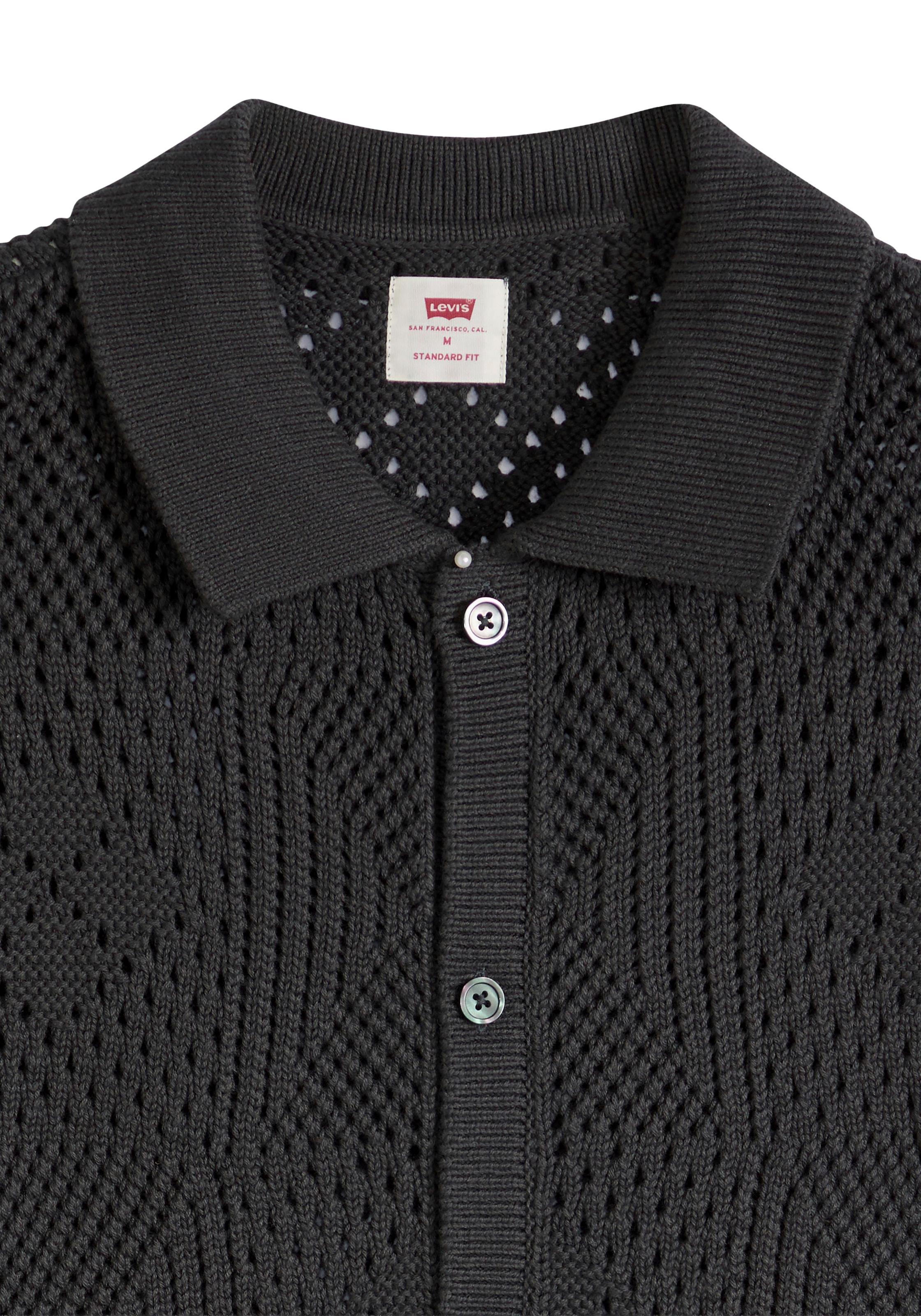 Levi's® Pull en tricot »SWEATER CAMP SHIRT« mit Strickmuster
