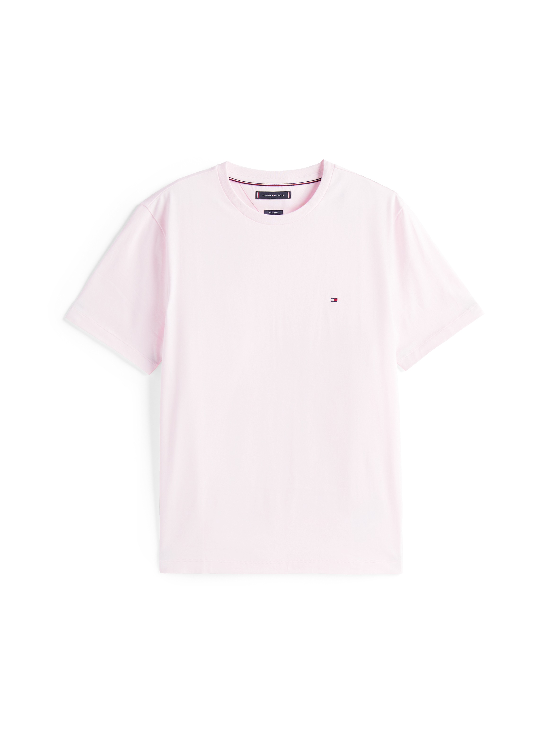 Tommy Hilfiger T-shirt »ESSENTIAL REGULAR FIT SOLID  mit Stickerei« unifarben, casual, Baumwolle, Rundhals