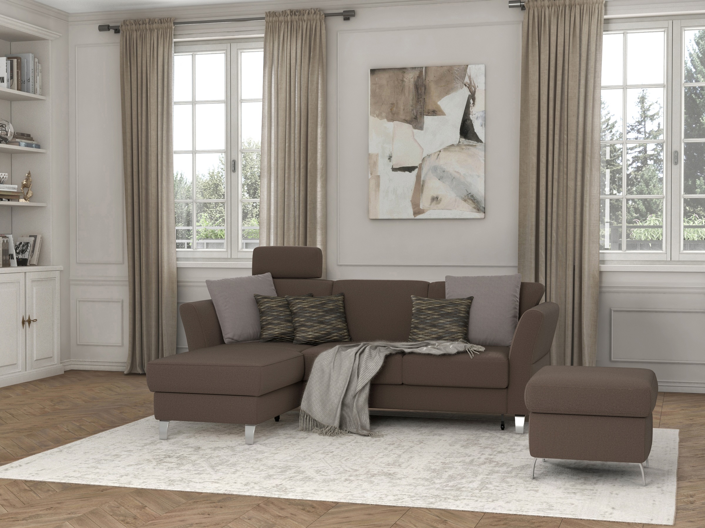 sit&more Stauraumhocker »Visby« auch erhältlich in dem mit Wasser zu reinigendem "Soft clean" Bezug