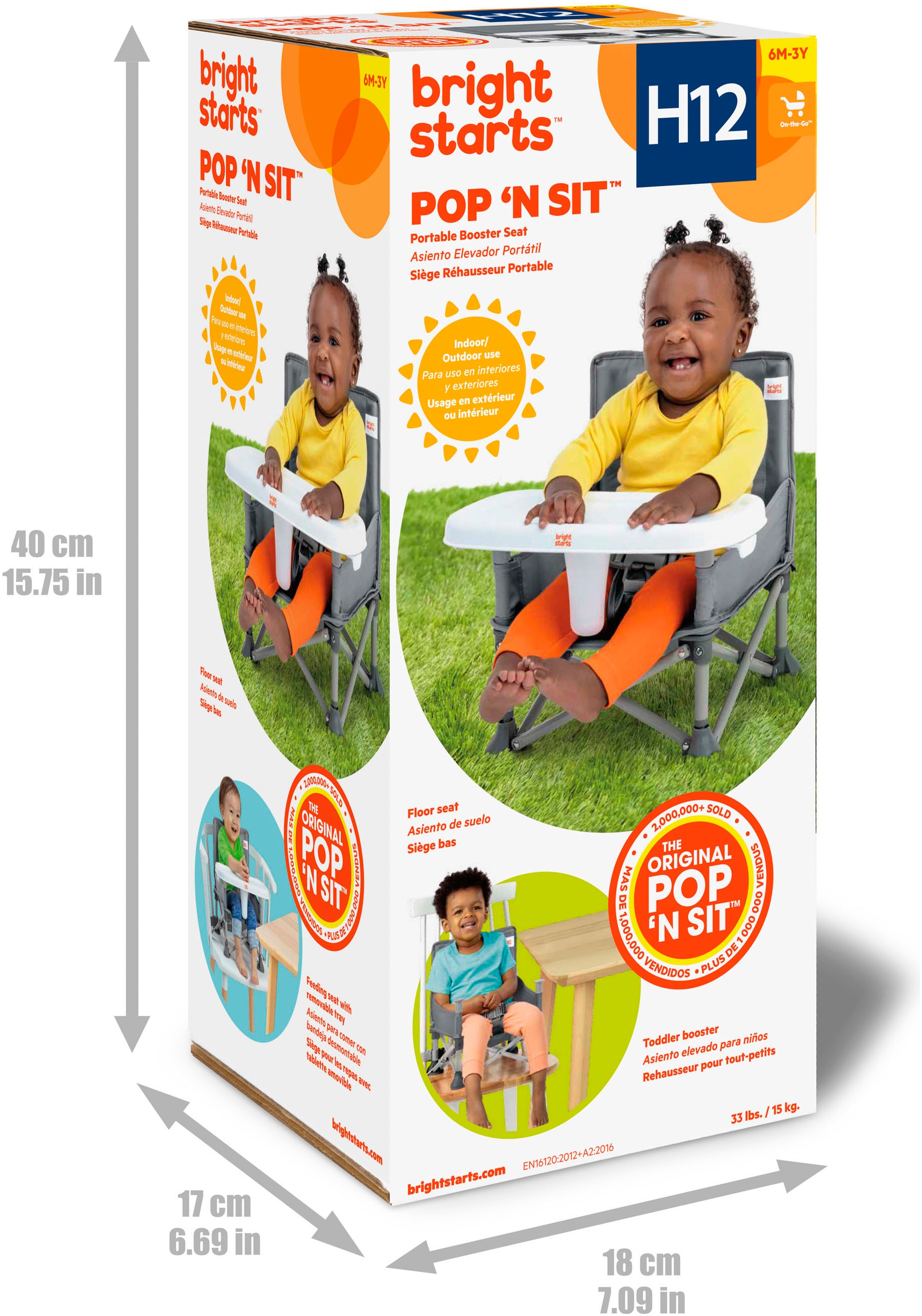 Bright Starts Siège de table »Pop ‘N Sit™ Portable Booster Seat«