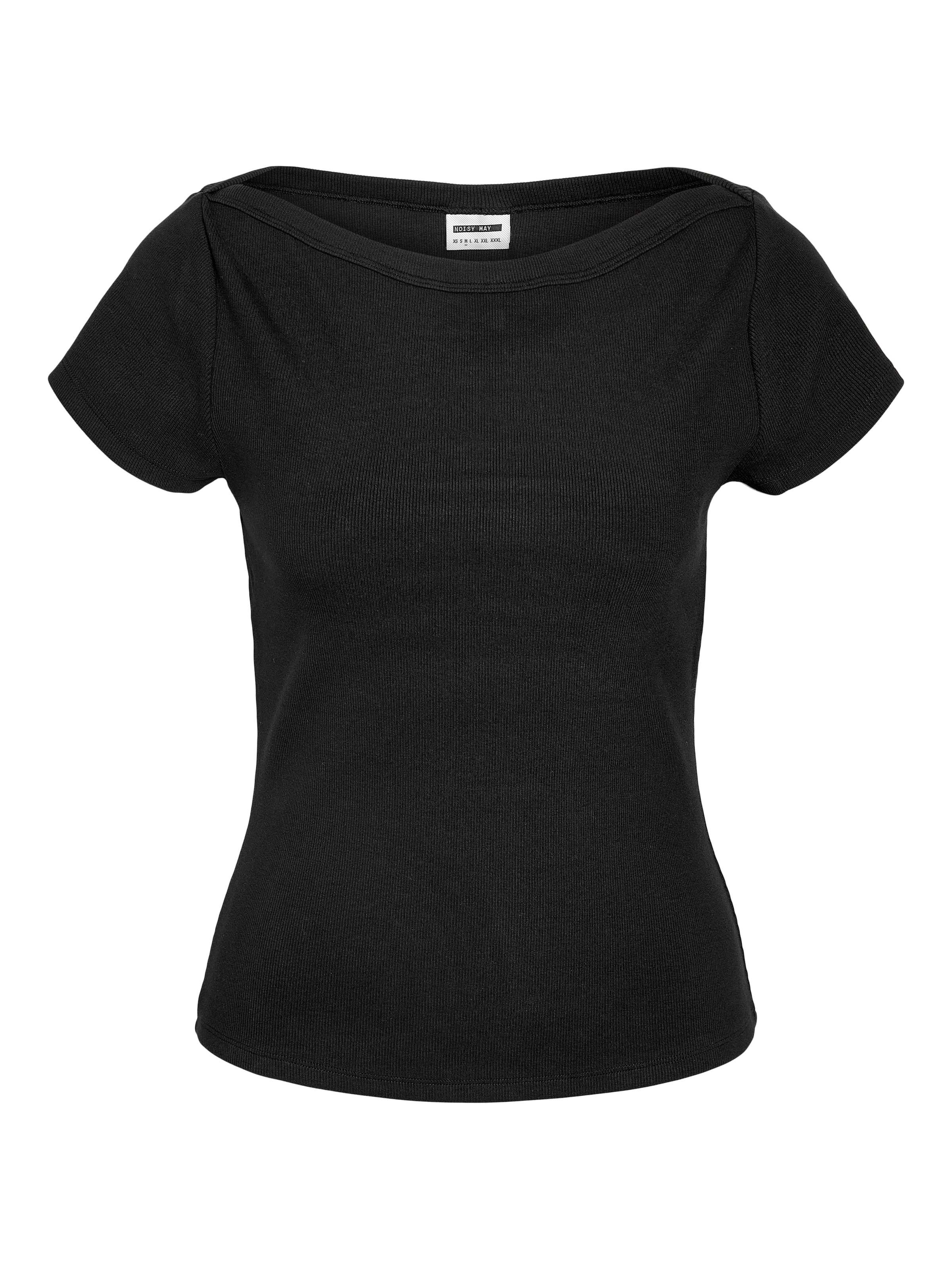 Noisy may T-shirt à manches courtes »NMMAYA S/S BOATNECK TOP NOOS« Baumwollmischung, regular fit