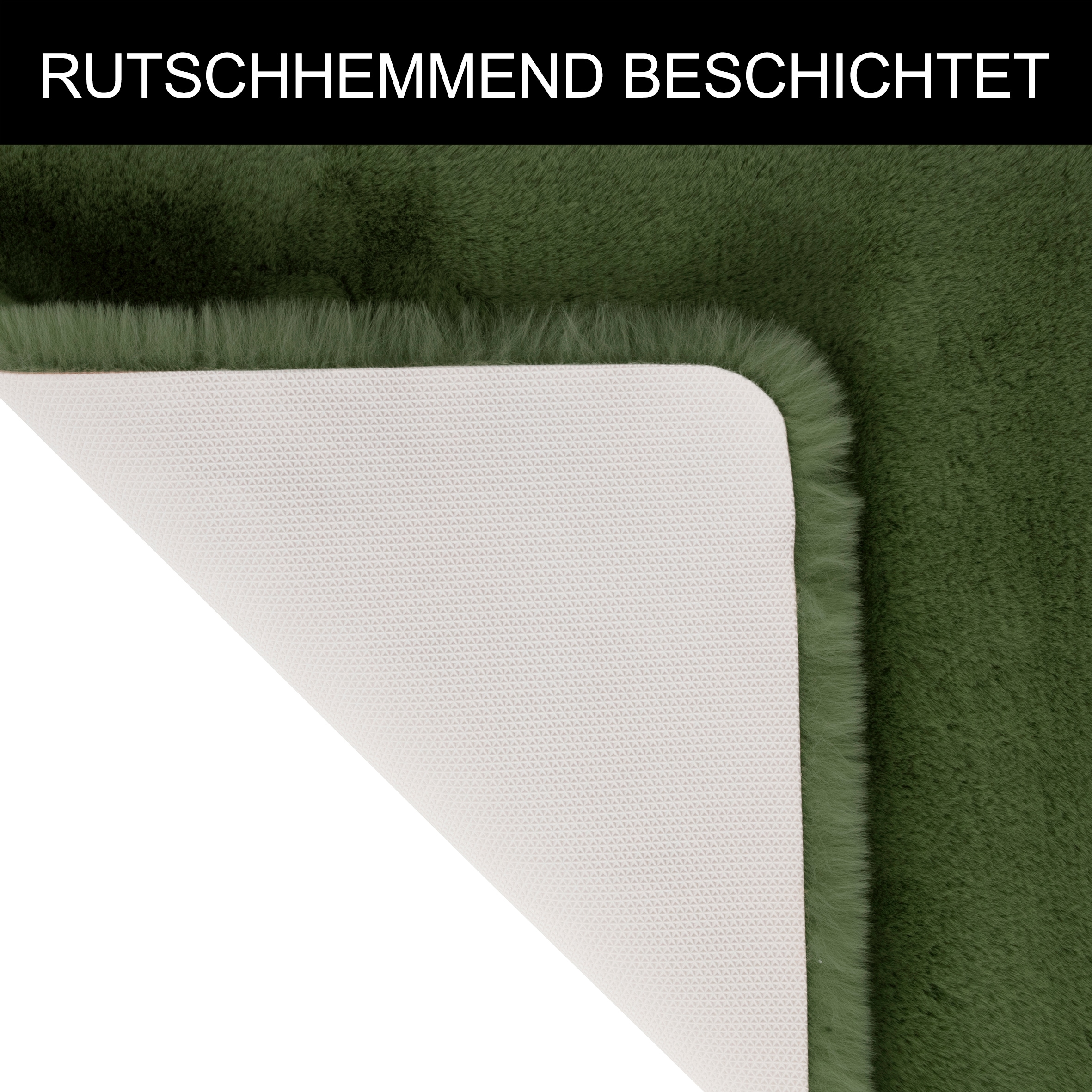 my home Badematte »Rabbit Badematten, Badvorleger, Badezimmer Teppich« Höhe 30 mm rutschhemmend beschichtet fussbodenheizungsgeeignet | schnell trocknend | strapazierfähig Kaninchenfell-Haptik, Badteppich, rechteckig, rund & als 3-tlg. Set