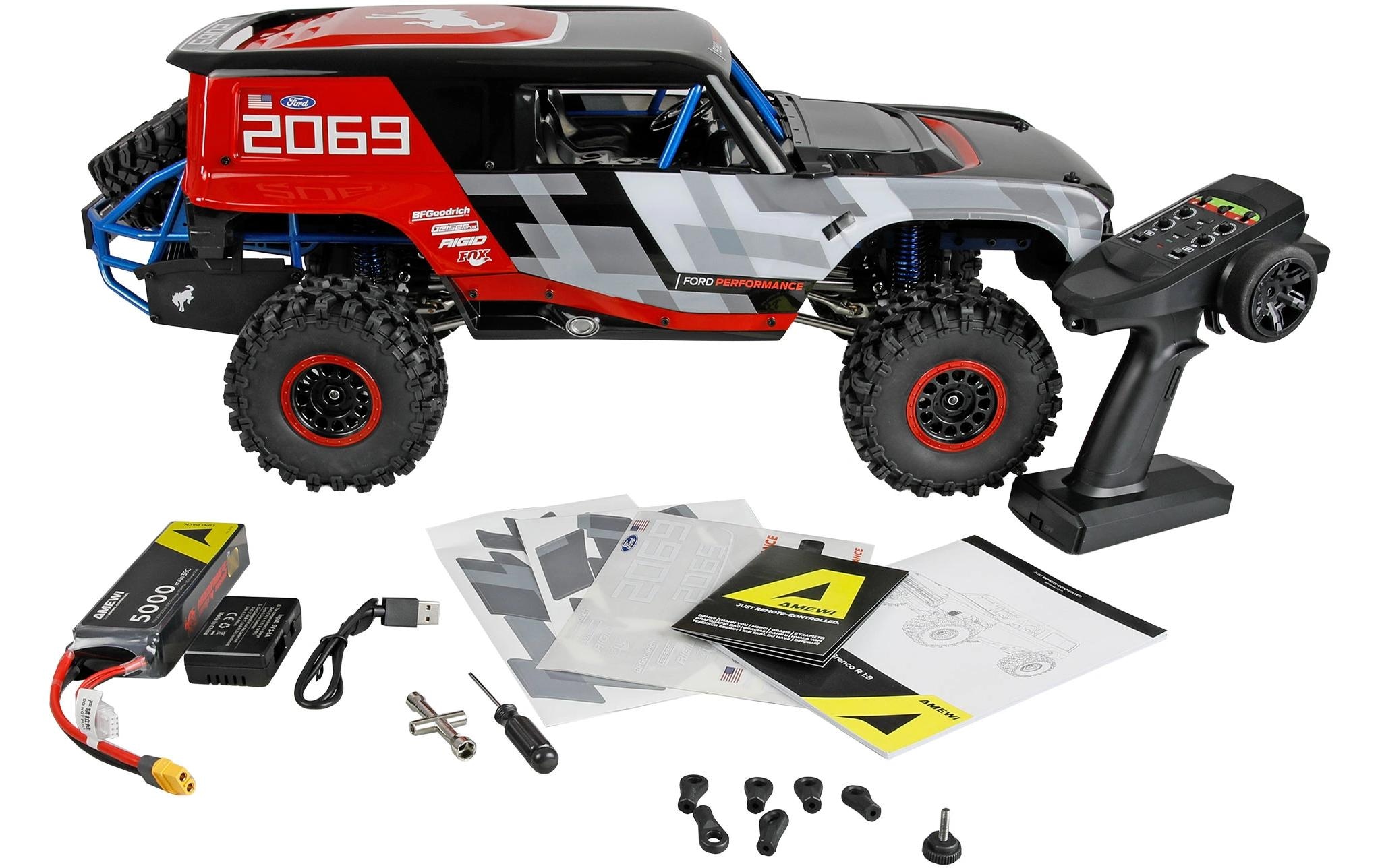 Amewi Voiture RC »Scale Crawler Hyper Go H8P Ford Bronco Baja 1000 1:08 RTR«
