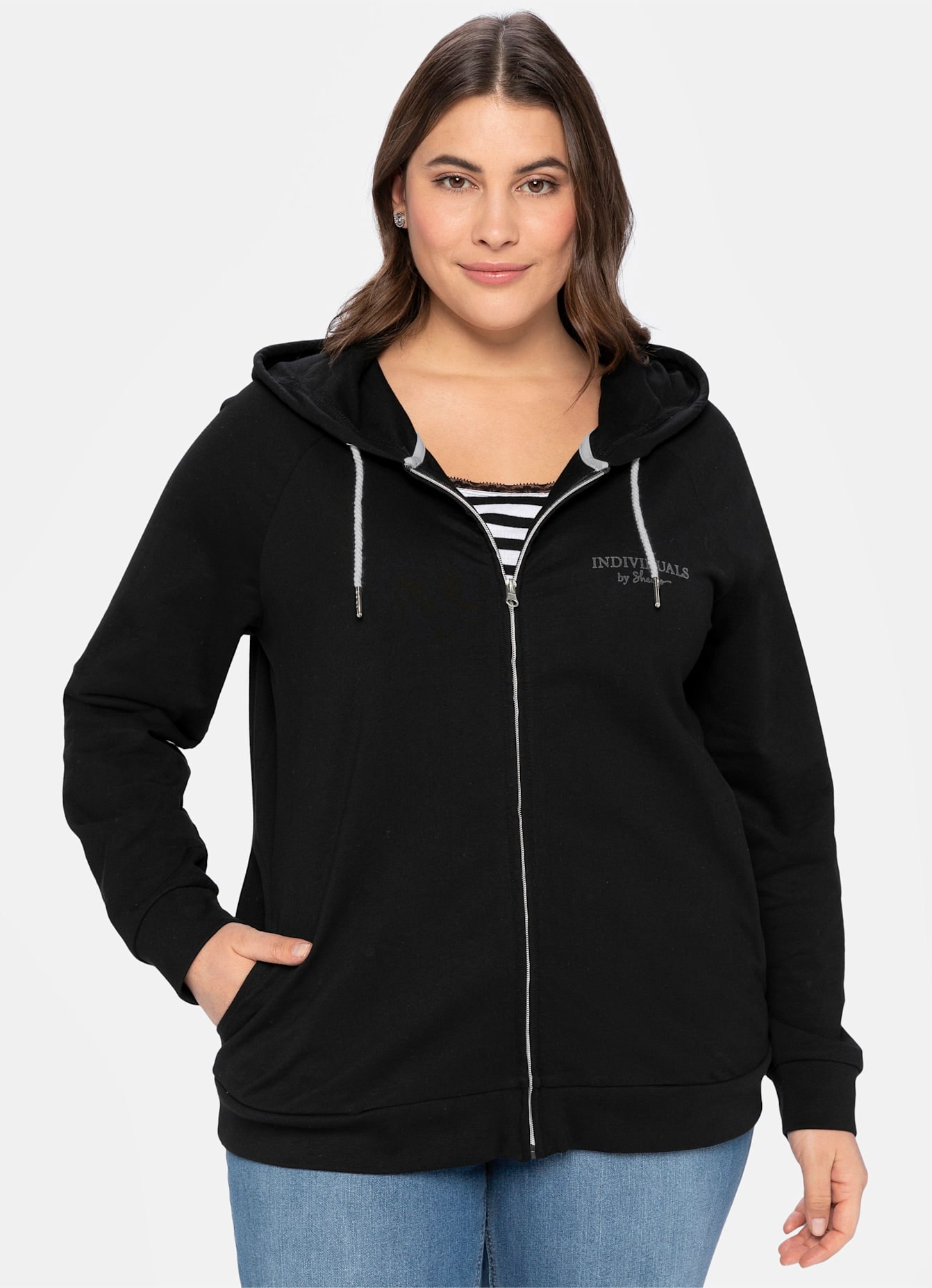 Sheego Shirtjacke »Kapuzensweatjacke« 1 Stk.