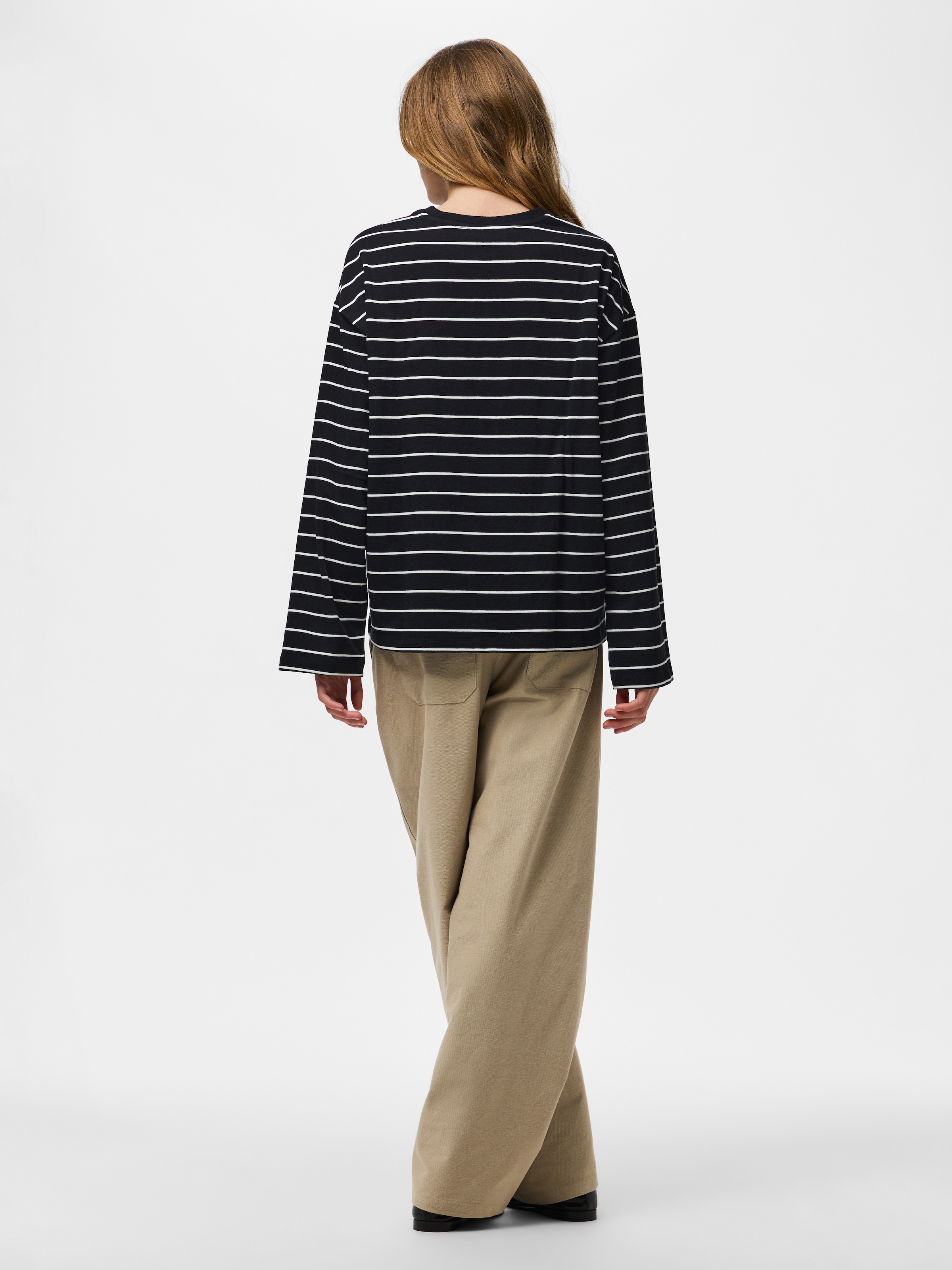 pieces Langarmshirt »PCSADIE LS TOP JRS NOOS« Baumwollmischung, oversize