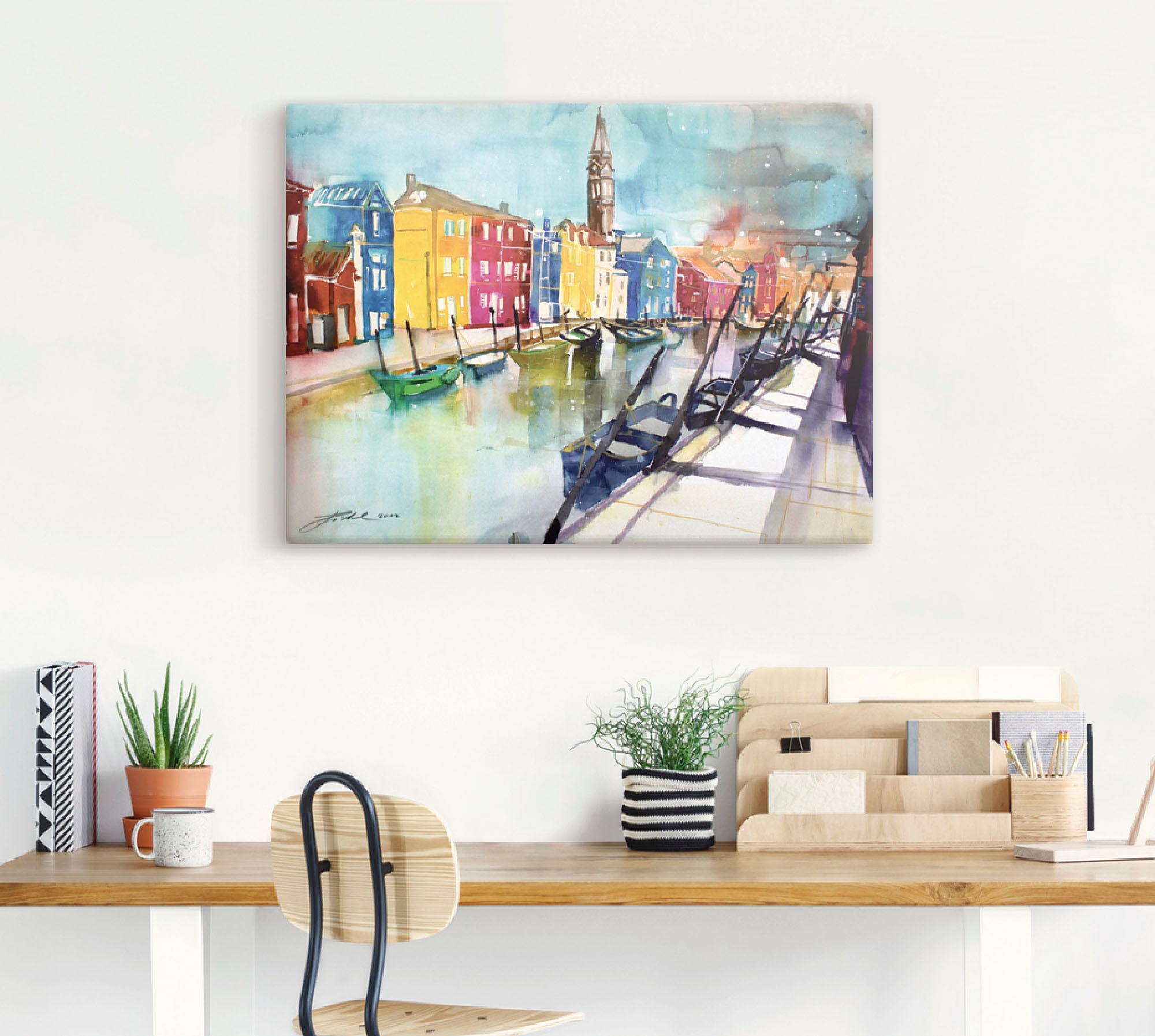 Artland Leinwandbild »Venedig« Italien 1 Stk. tlg. auf Holzrahmen gespannt