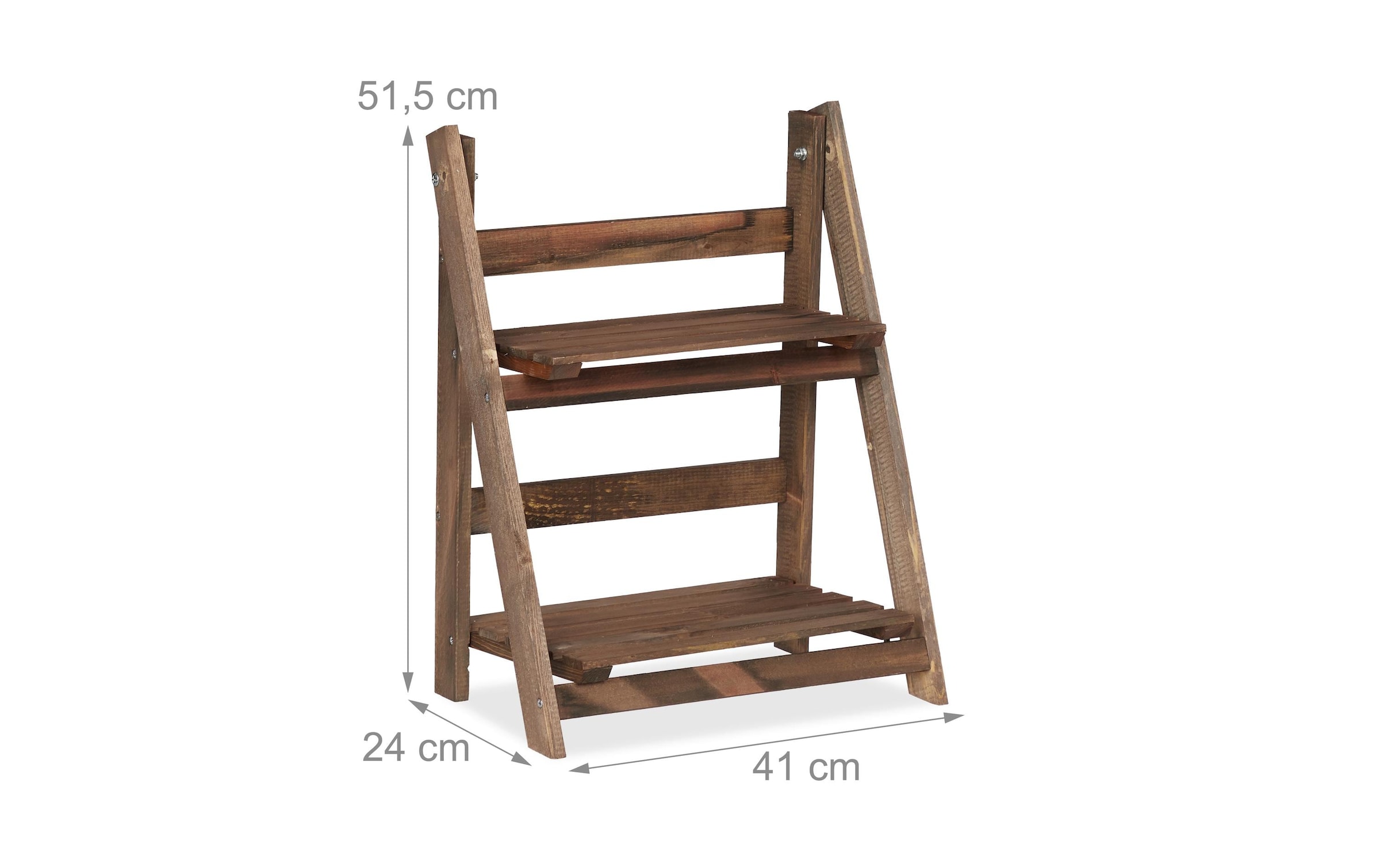 relaxdays Escalier pour plantes »Holz klappbar«