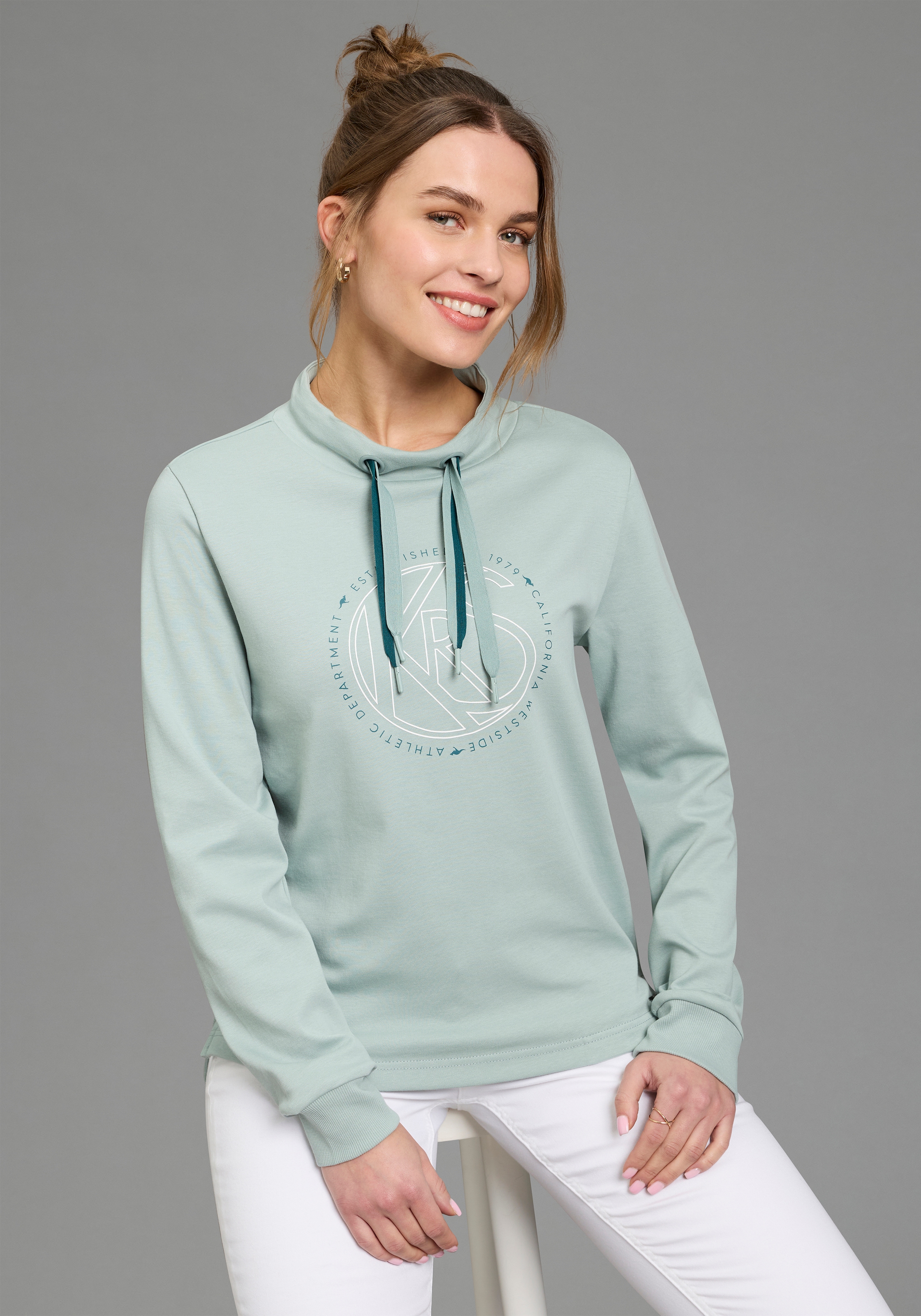 KangaROOS Sweatshirt , mit Stehkragen und Frontdruck
