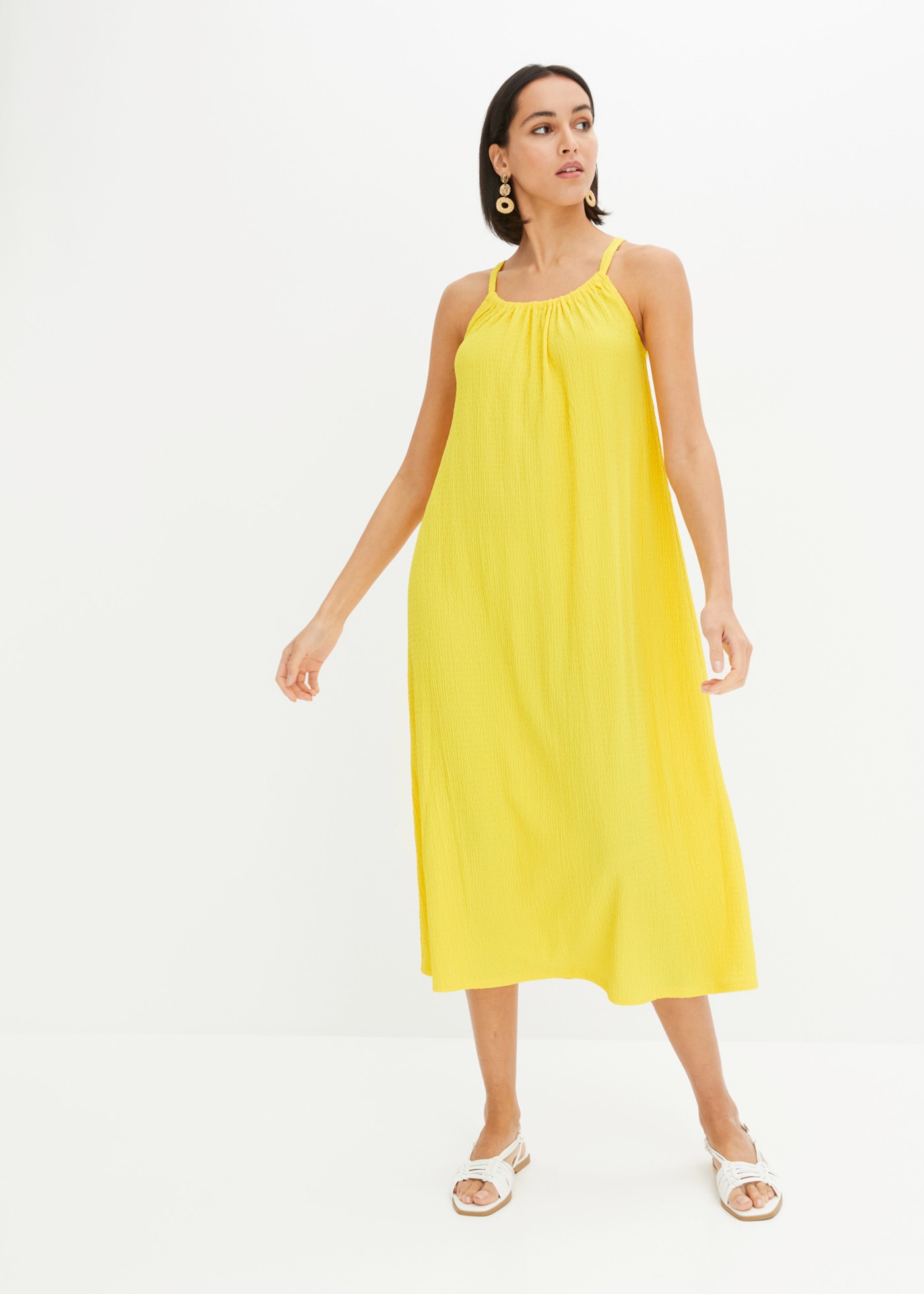 bonprix Robe en jersey lässige Passform, ohne Ärmel, Trägerkleid-Design