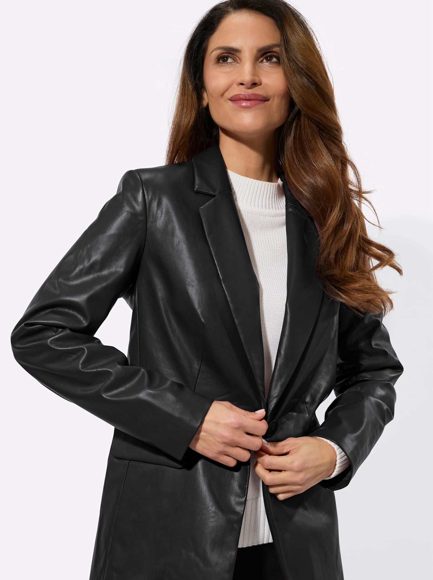 Inspirationen Blazer en similicuir »Lederimitat-Blazer«