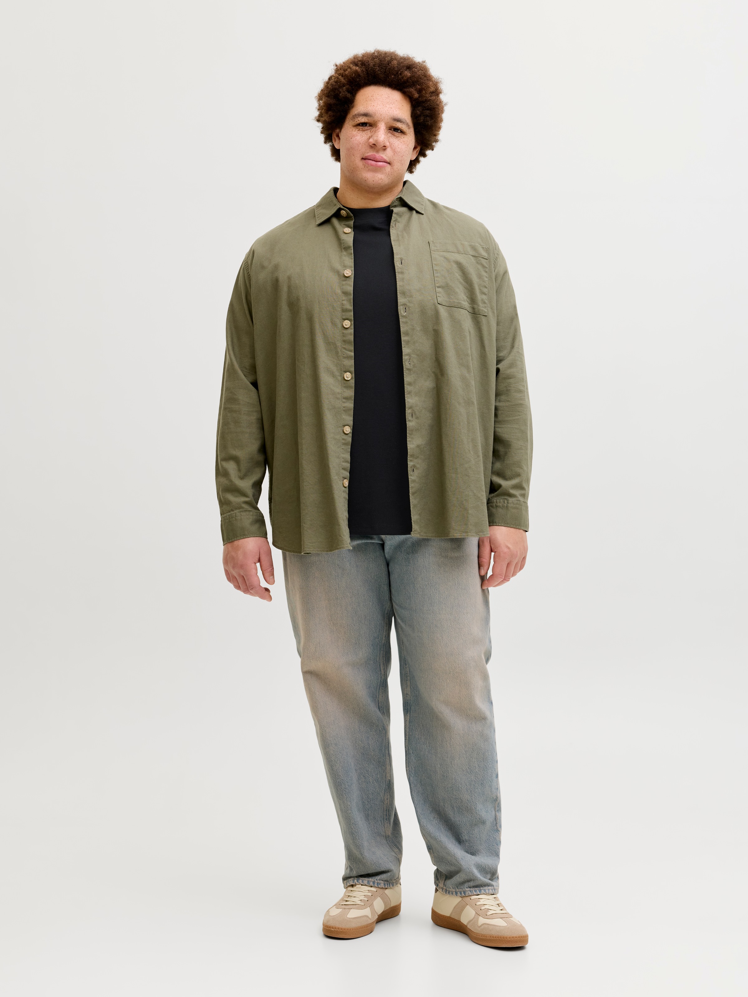 Jack & Jones PlusSize T-shirt »JJEAUSTIN TEE SS NOOS PLS« avec encolure ronde