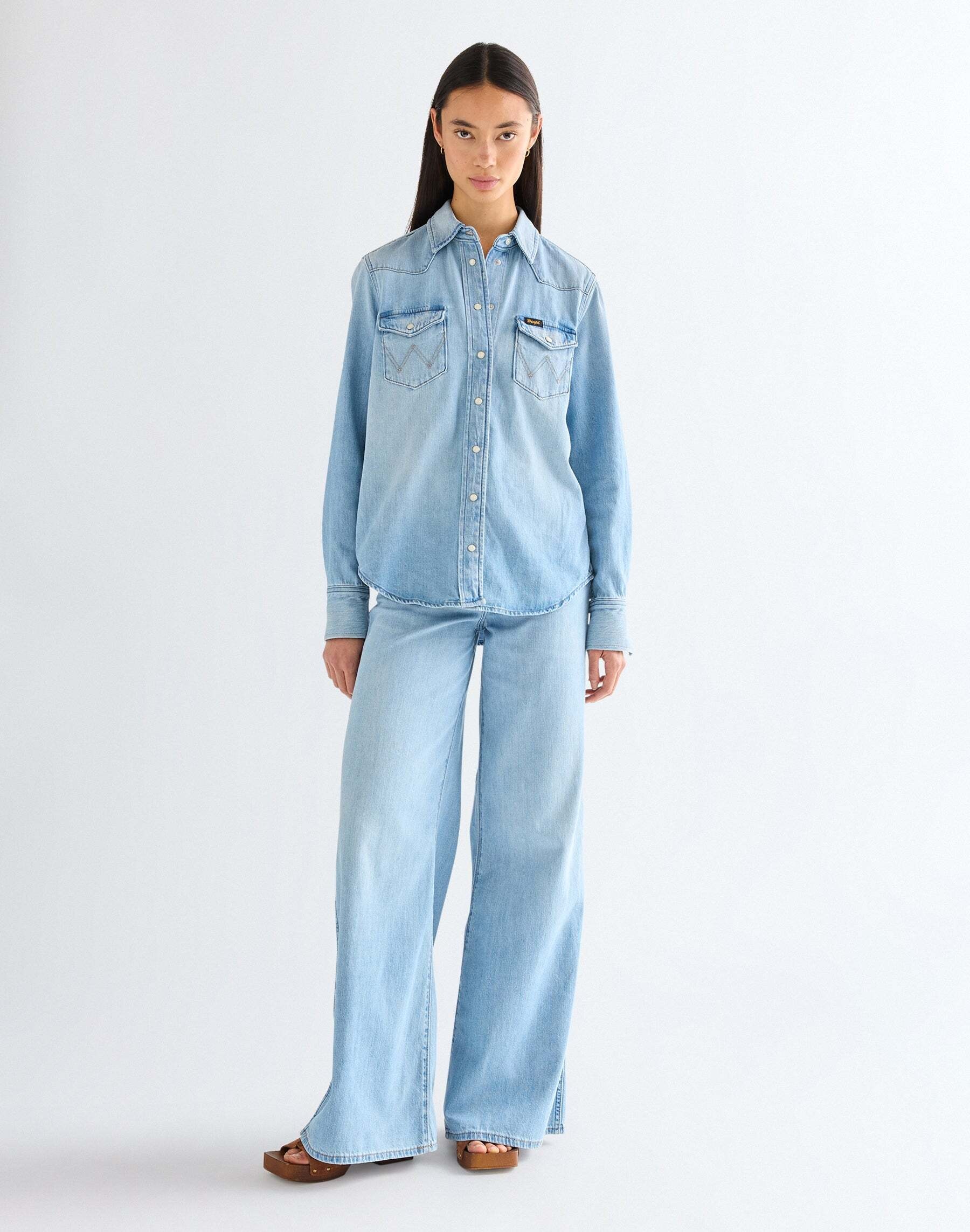 Wrangler Blouse en jean »WRANGLER Jeanshemd Heritage«