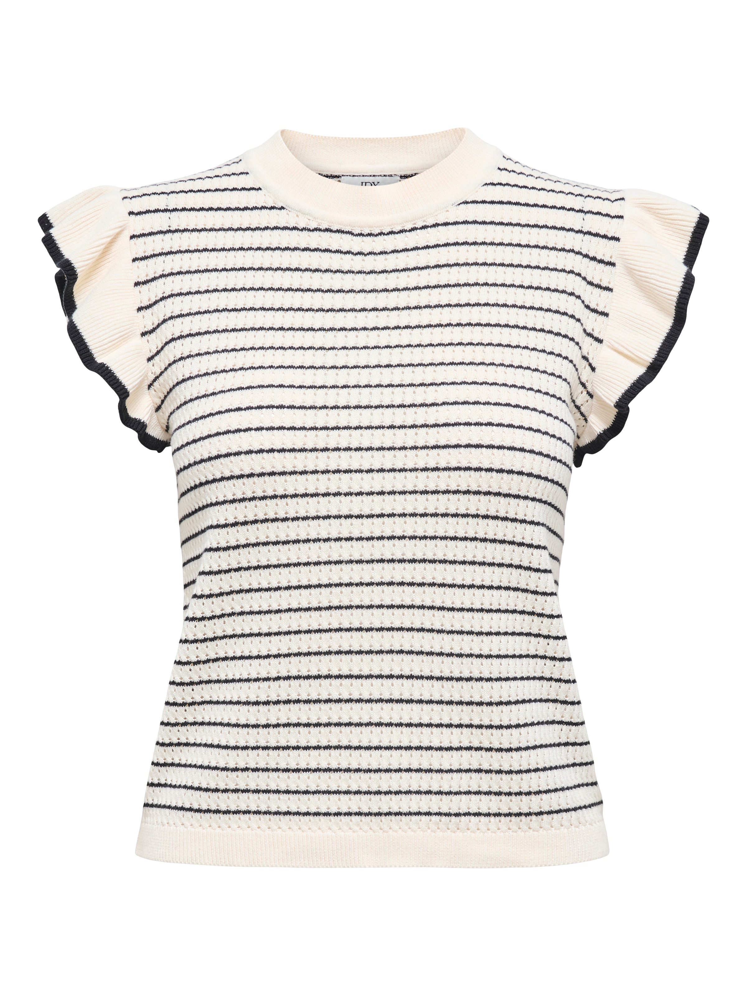 JDY Kurzarmpullover »JDYCARICE S/L FRILL PULLOVER KNT NOOS«