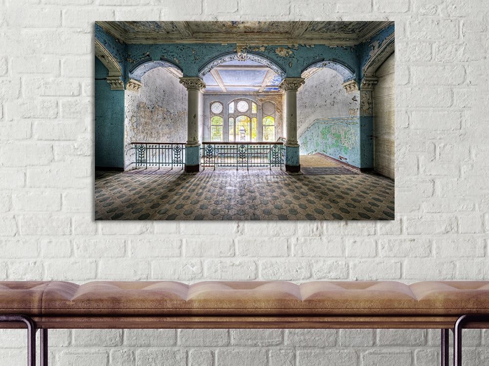 queence Acrylglasbild »Vintage, Industie« Architektonische Elemente | Gebäude | Innenarchitektur | Schloss | Vintage Fine Art-Print in Galeriequalität