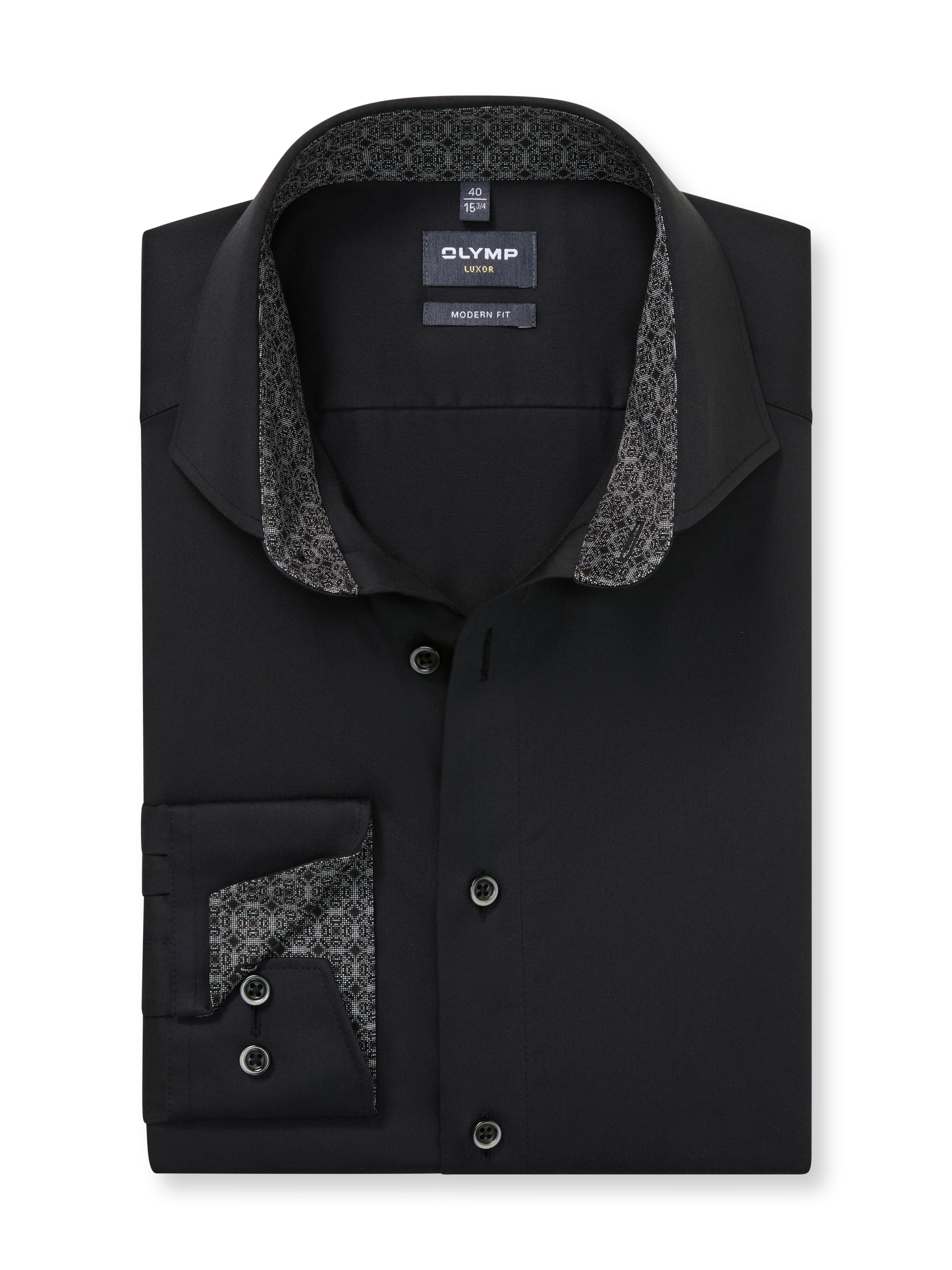 OLYMP Langarmhemd »Luxor modern fit« Global-Kentkragen, Businesshemd, modern fit