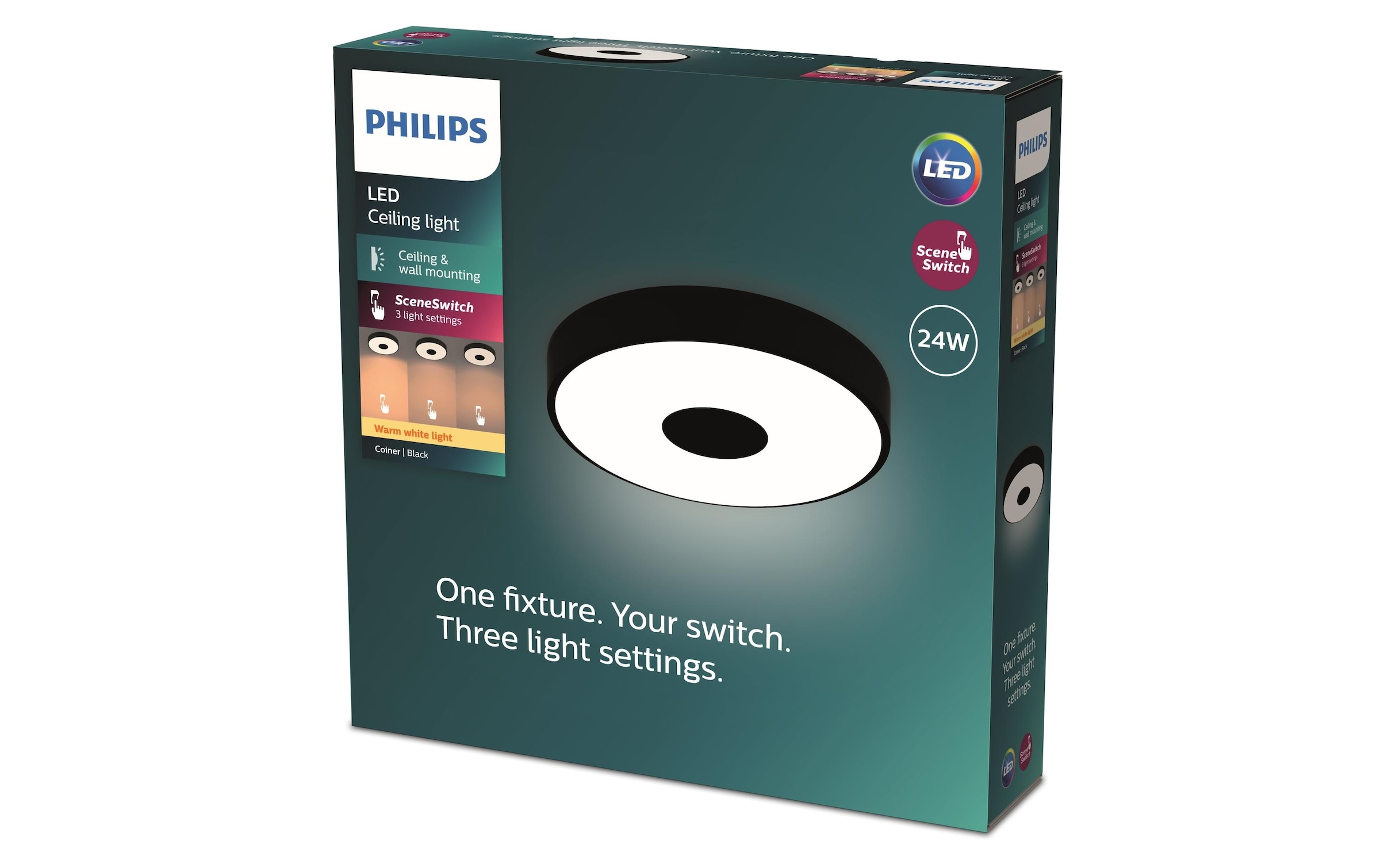 Philips Plafonnier »Coiner SceneSwitch 2700K, 2700 Lm« 1 cuis