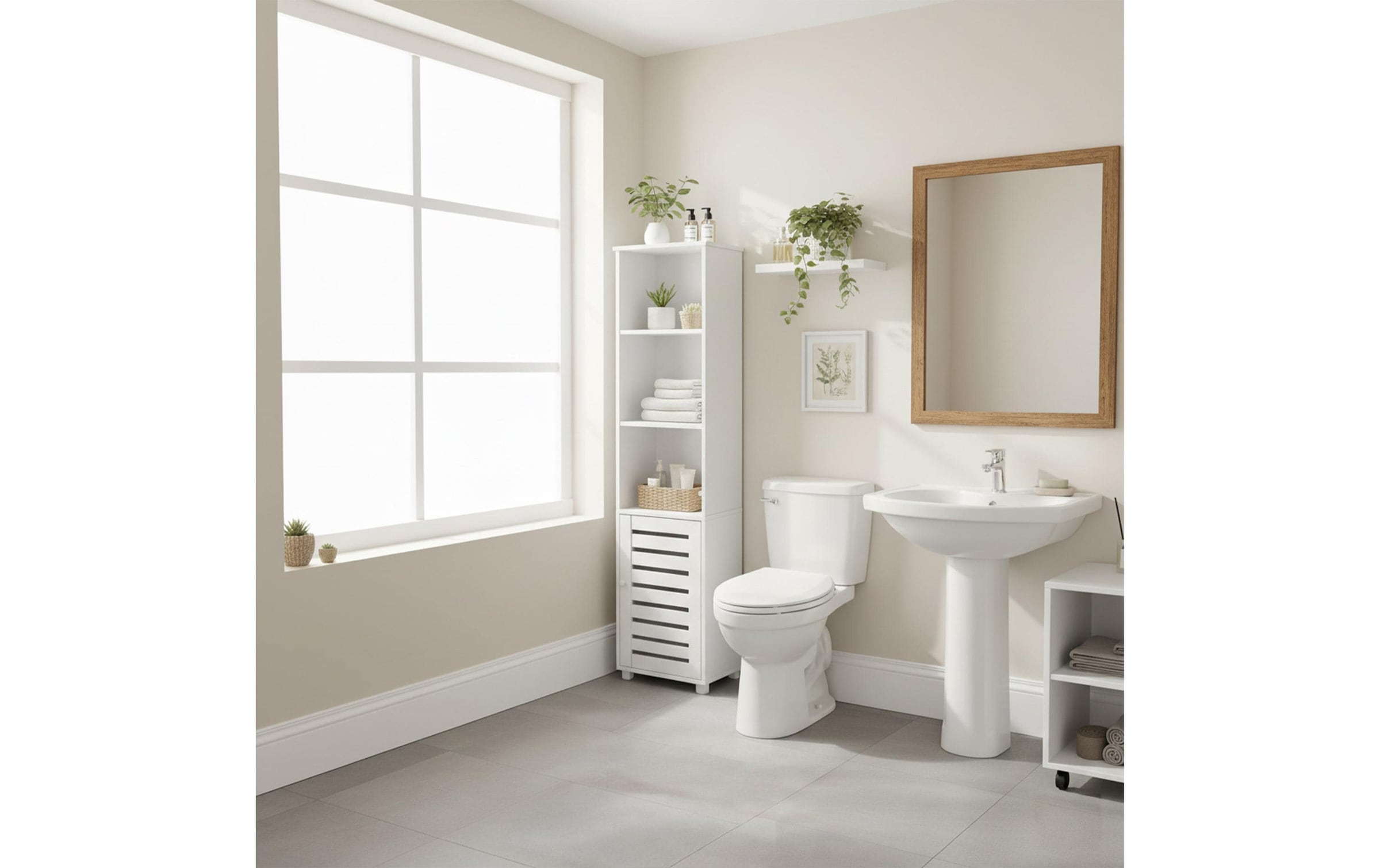 relaxdays Badregal »30 x 167 cm« Schmaler Badhochschrank mit 6 Fächern