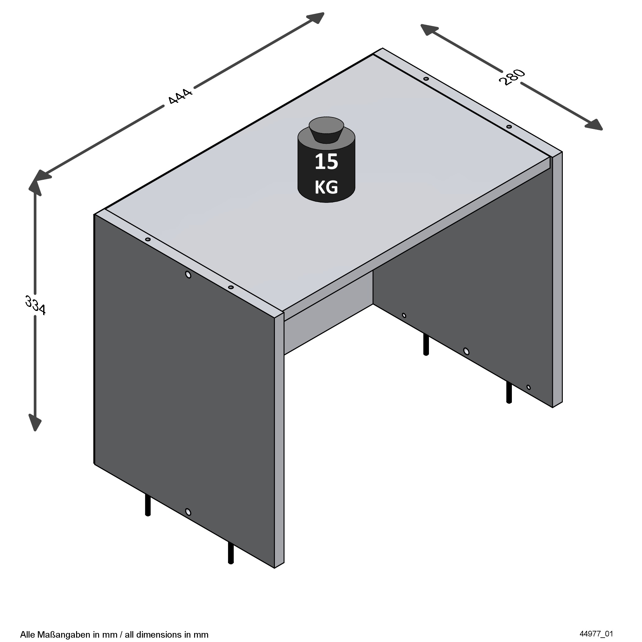 FMD Aufsatzregal »Bitz« mit melaminharzbeschichteter, kratzfester Oberfläche