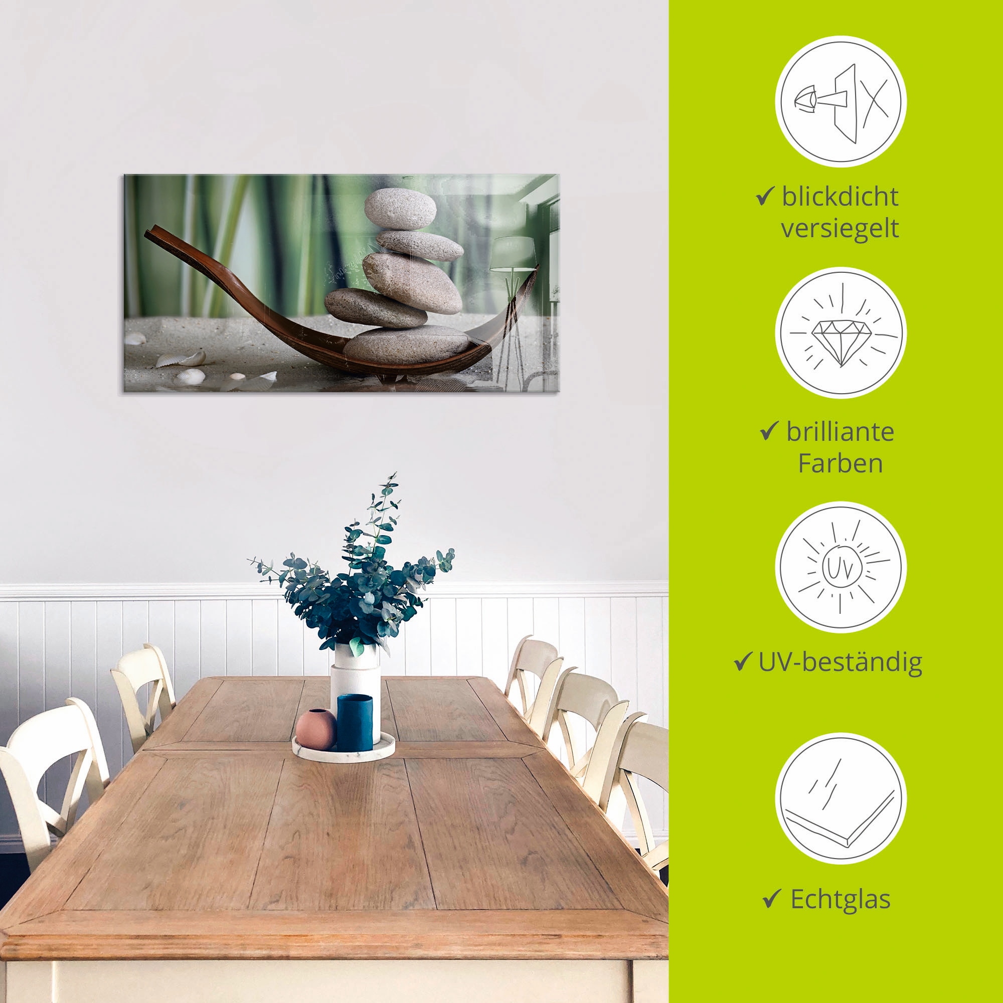 Artland Glasbild »Gleichgewicht« Zen 1 Stk. tlg. in verschiedenen Grössen