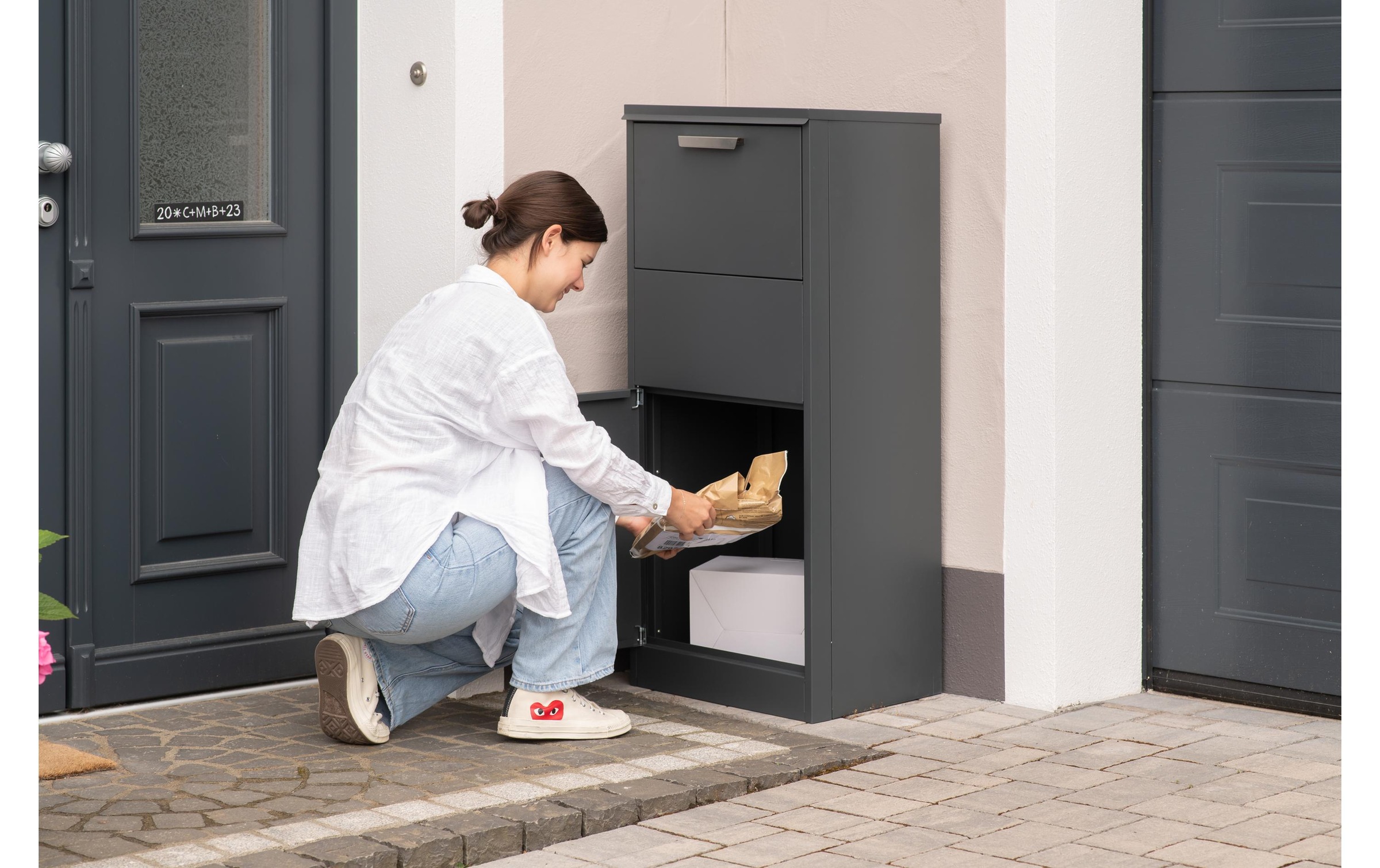 WESTMANN Paketbox »Stahl-Paketbox Pepe« Anthrazit, 50x39x114 cm