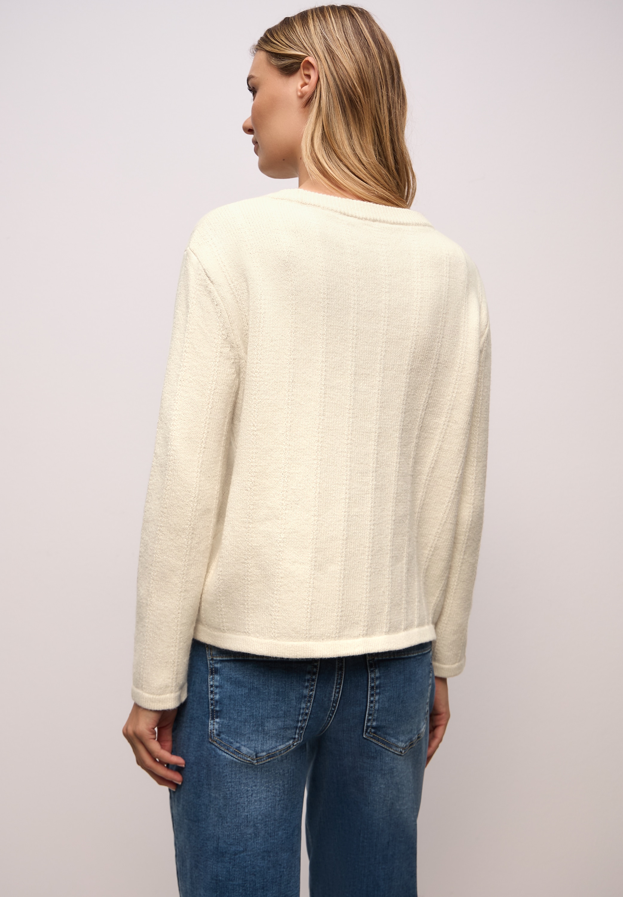 STREET ONE Pull en tricot mit Rundhals, strukturiert