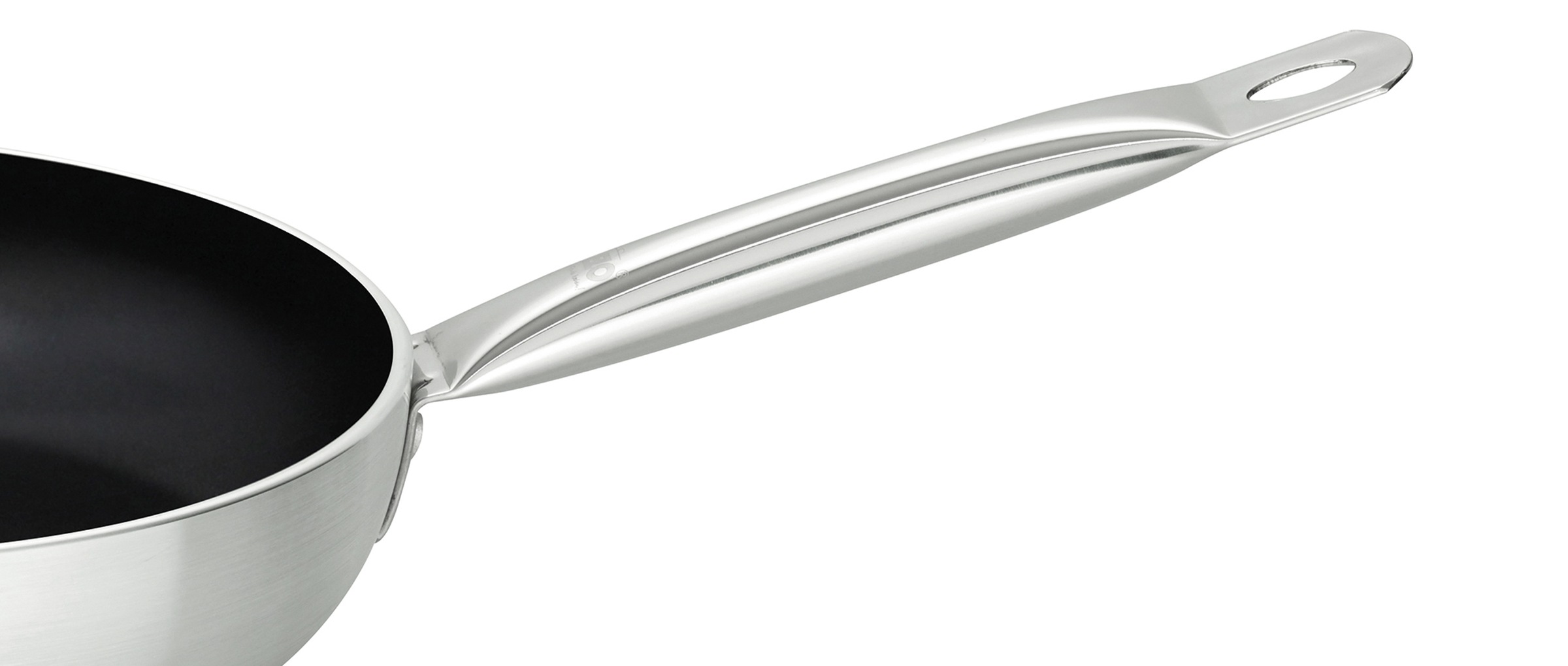 Elo Wok »Wokpfanne 28cm Bistro Line« Aluminium 1 Stk. tlg. langer, handlicher Edelstahl Profi Griff, Ø 28 cm, Induktion