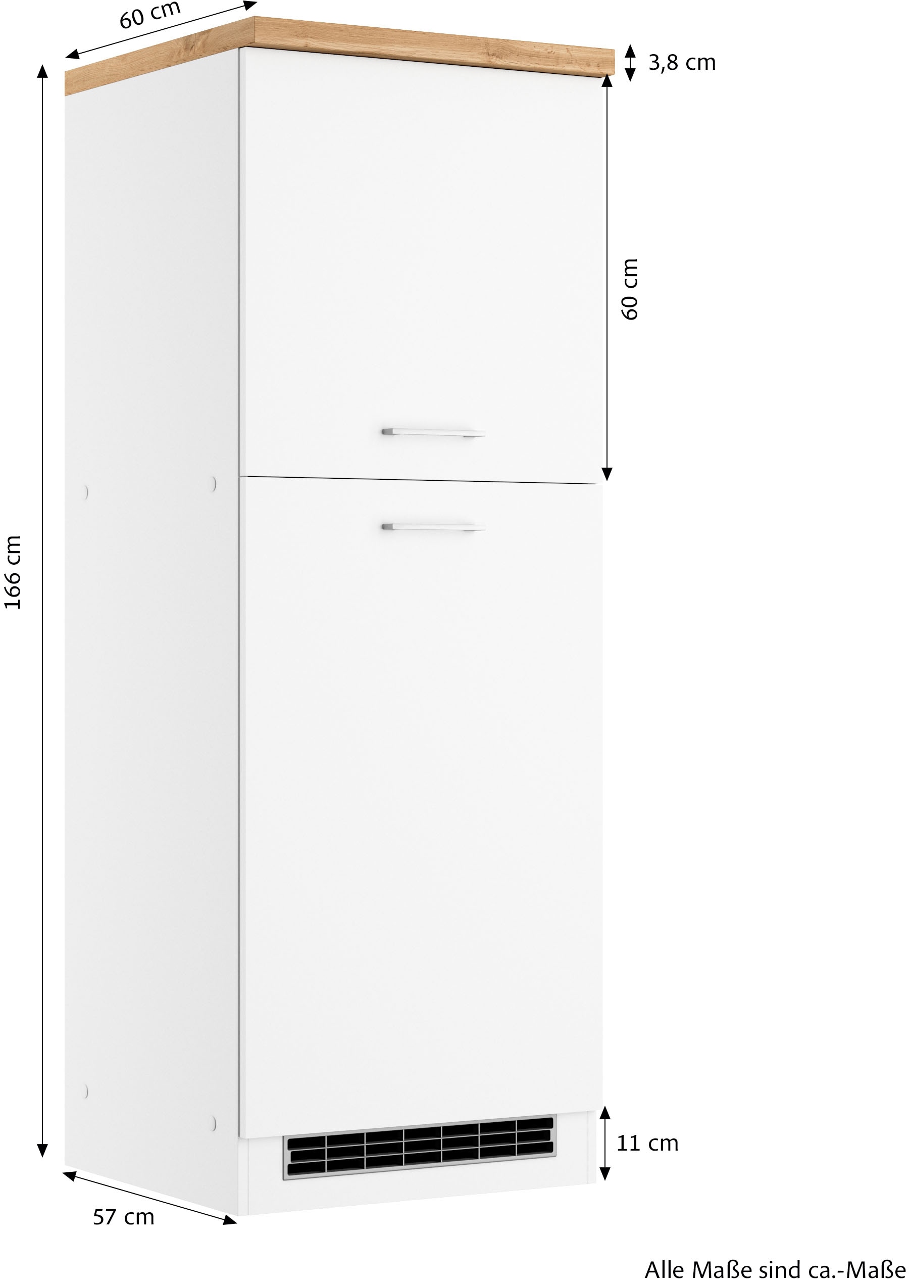 KOCHSTATION Armoire réfrigérée encastrable »KS-Milan« Aménagement réfrigérateur 60 cm, façades mates ou brillantes