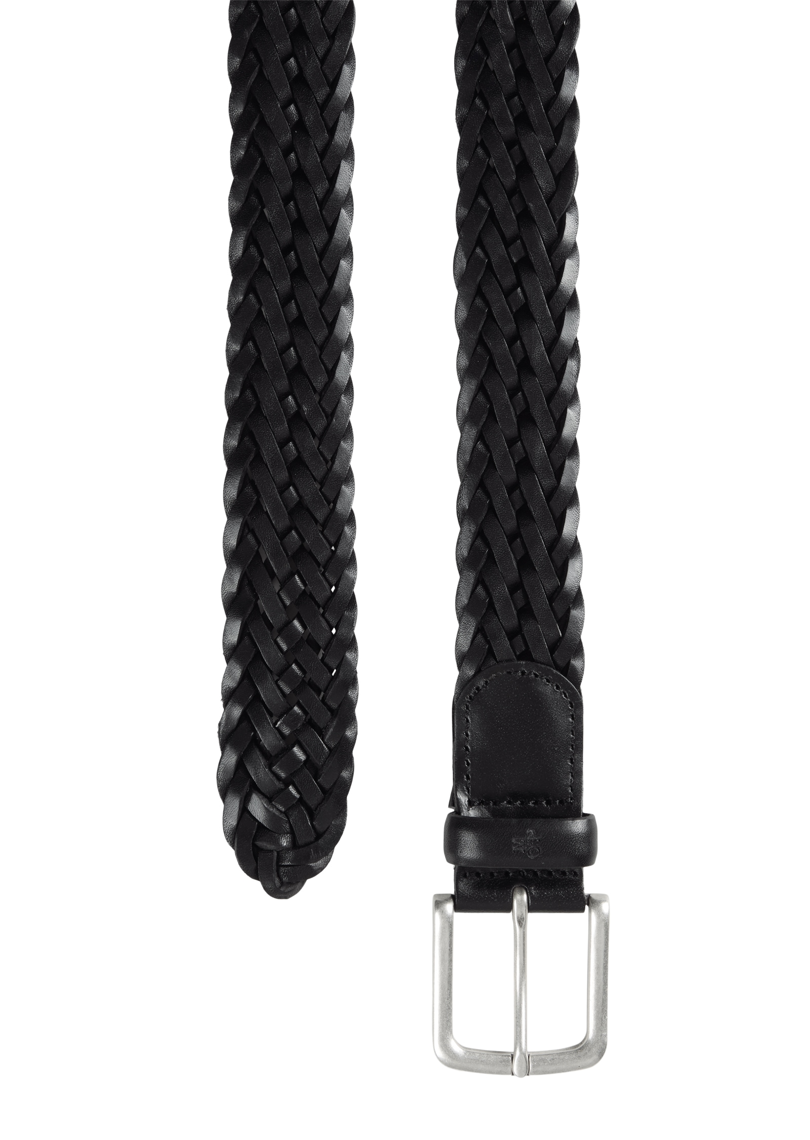 Marc O'Polo Ceinture tressée lanières de cuir tressées étroites, boucle carrée