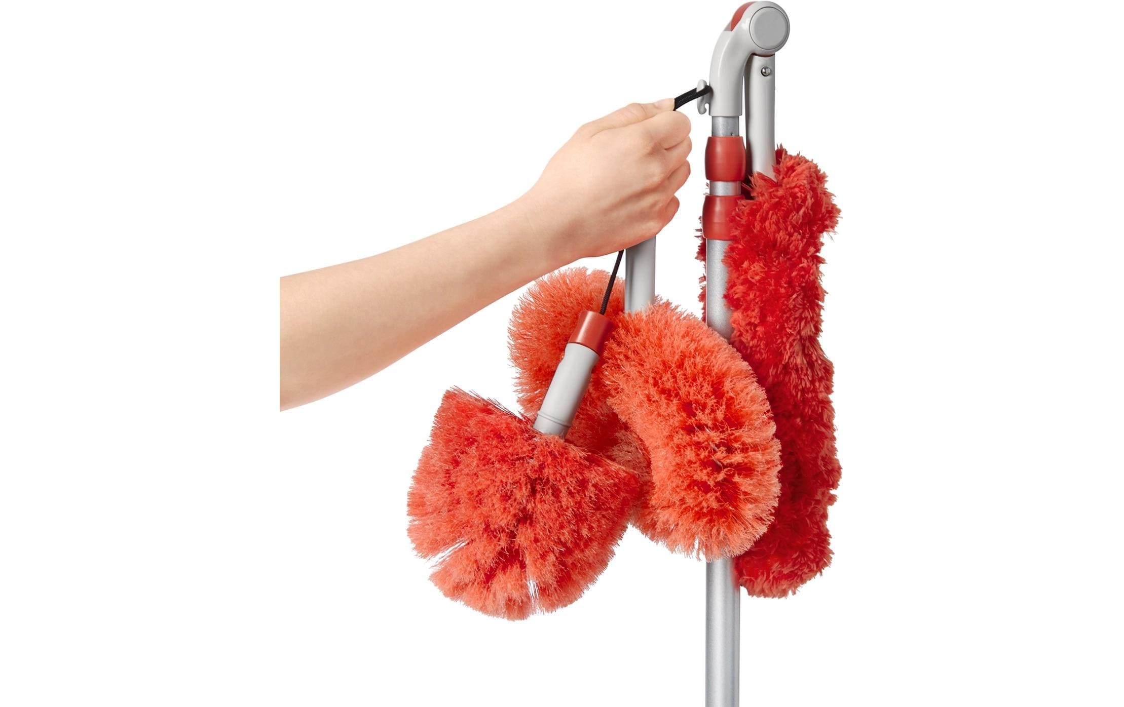 OXO Good Grips Staubwedel »OXO Langarm-Staubsystem mit schwenkbaren Köpfen« flexibles Reinigen aus jedem Winkel (über 225°)