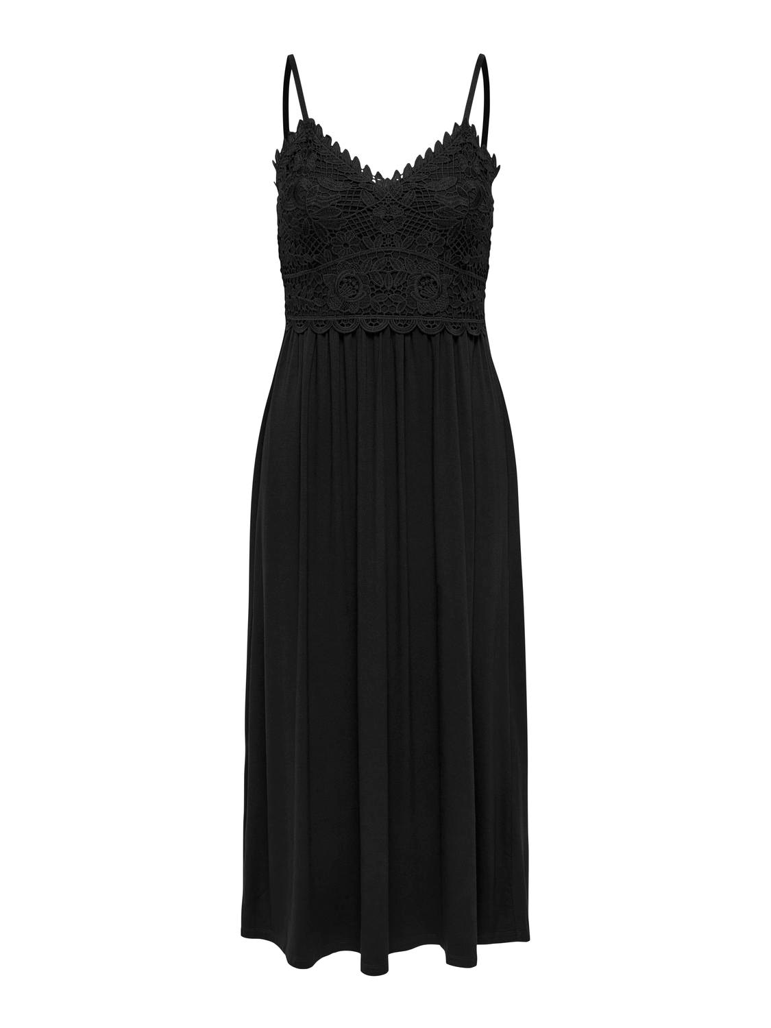 ONLY Spaghettikleid »ONLHONEY STRAP DRESS JRS« Viskosemischung, regular fit